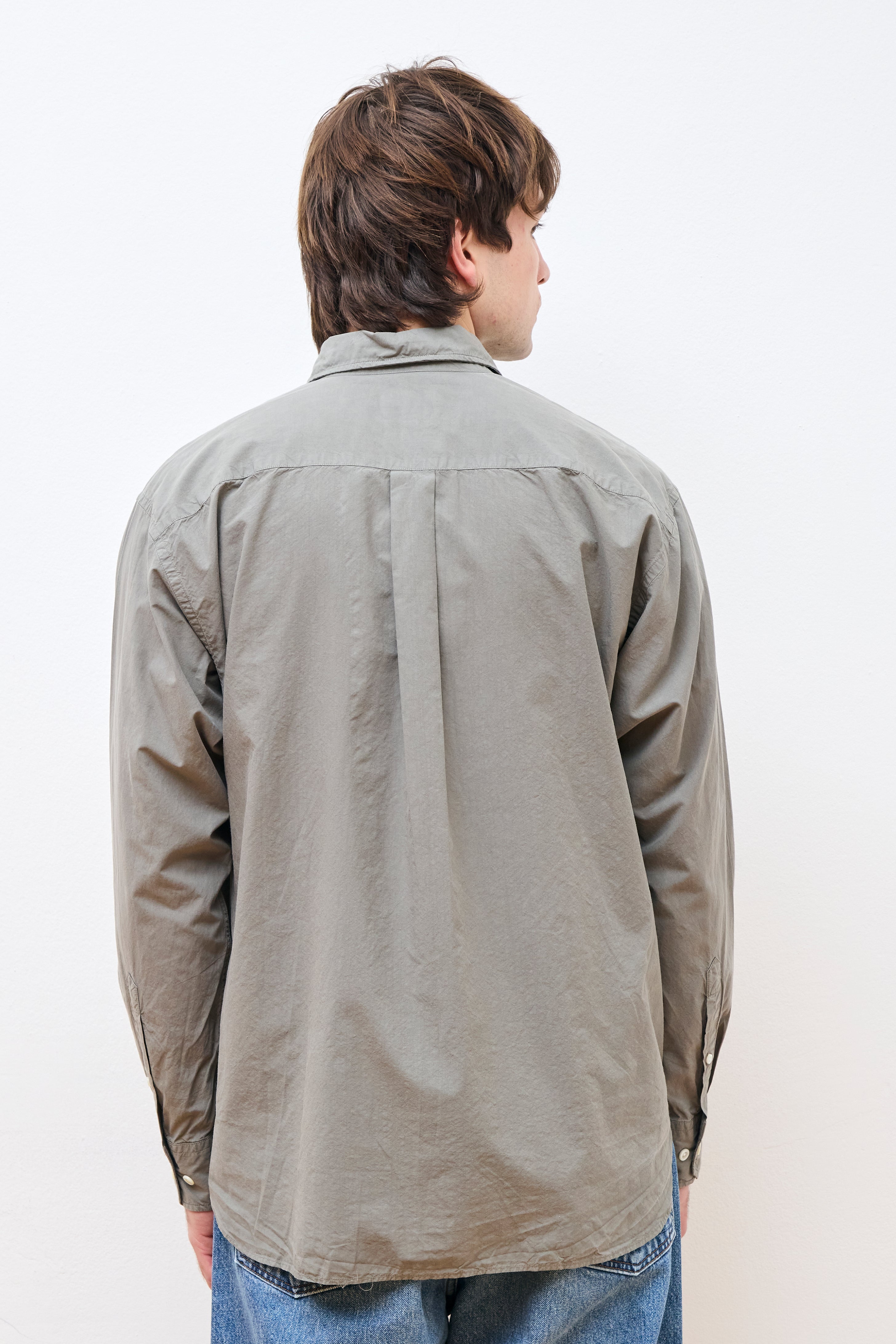 Ole Cotton Tencel Shirt Mid Khaki