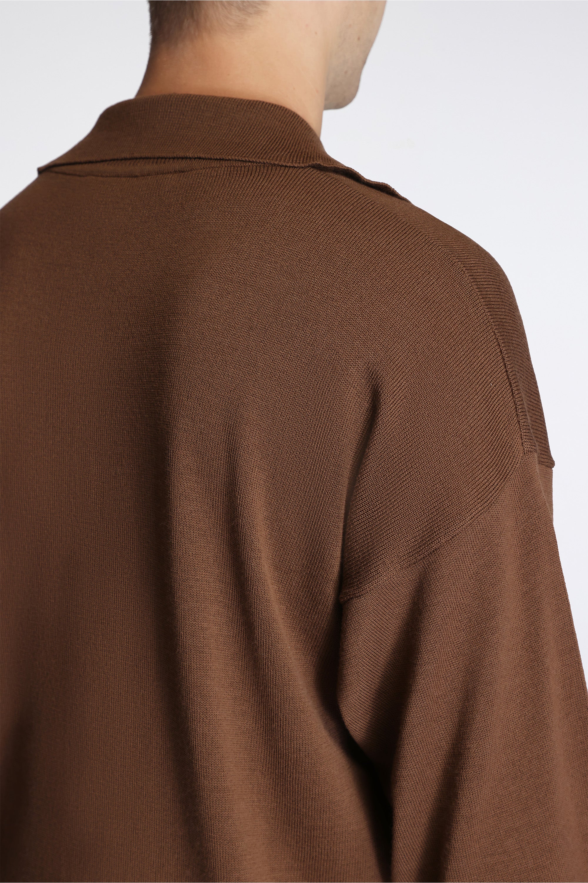 Merino Wool Quarter Zip Sweater Espresso