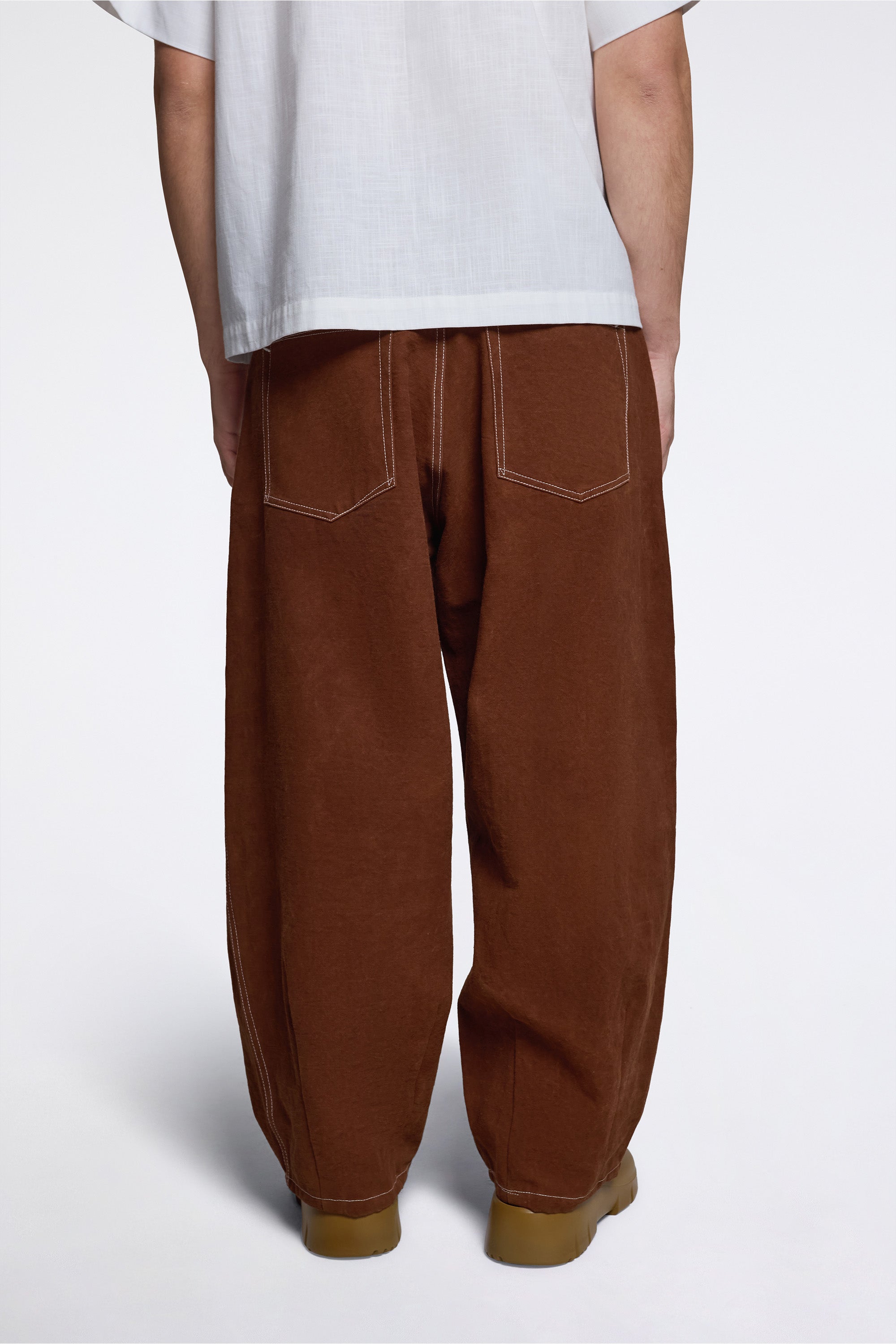 Lush Pants Brown Wonky-Wear Brown Wonky-Wear