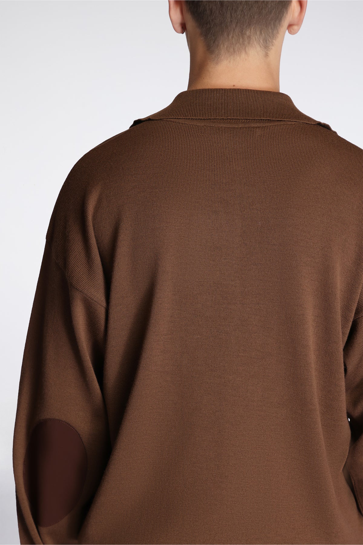 Merino Wool Quarter Zip Sweater Espresso