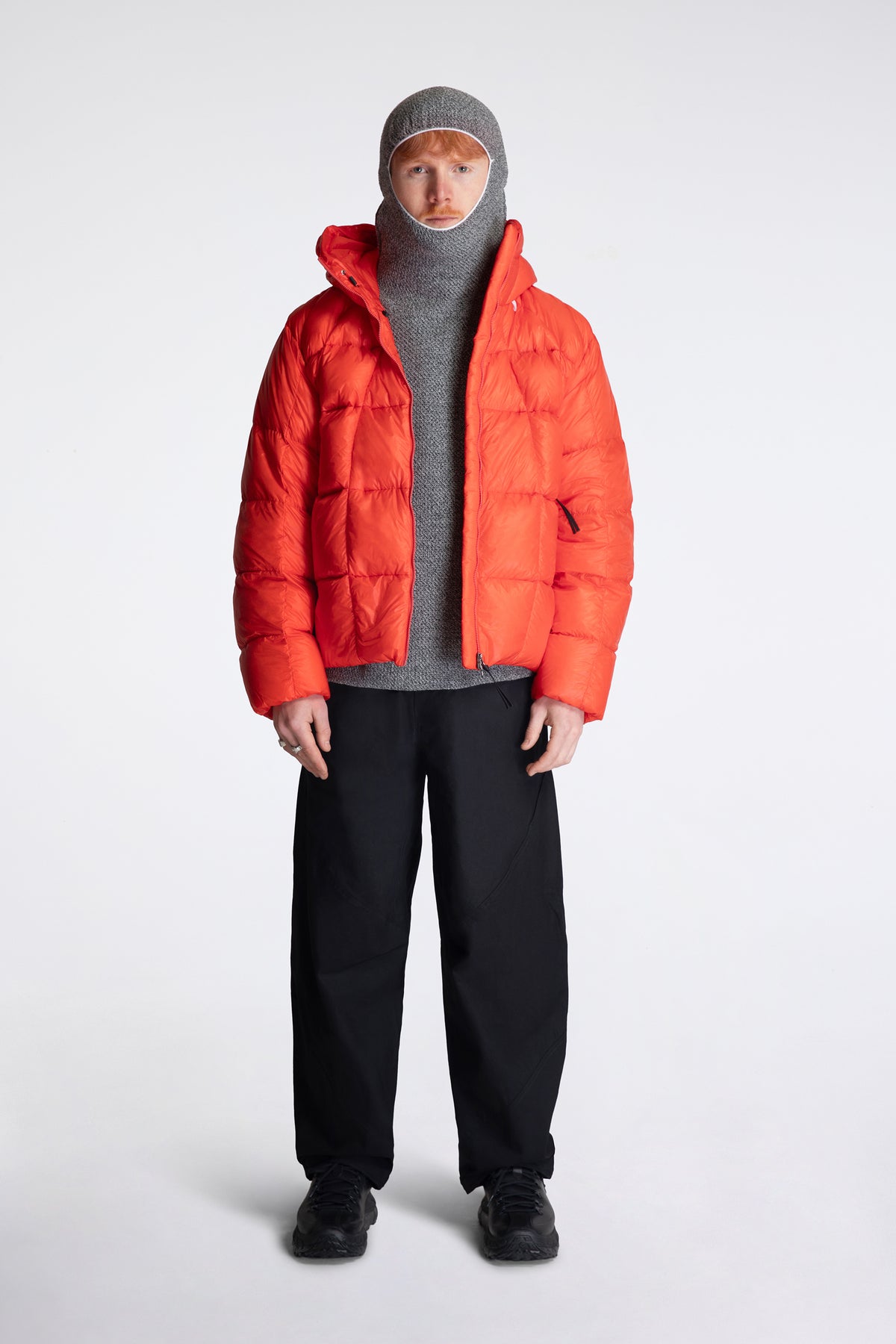 Three-Dimensional Down Parka Scarlet