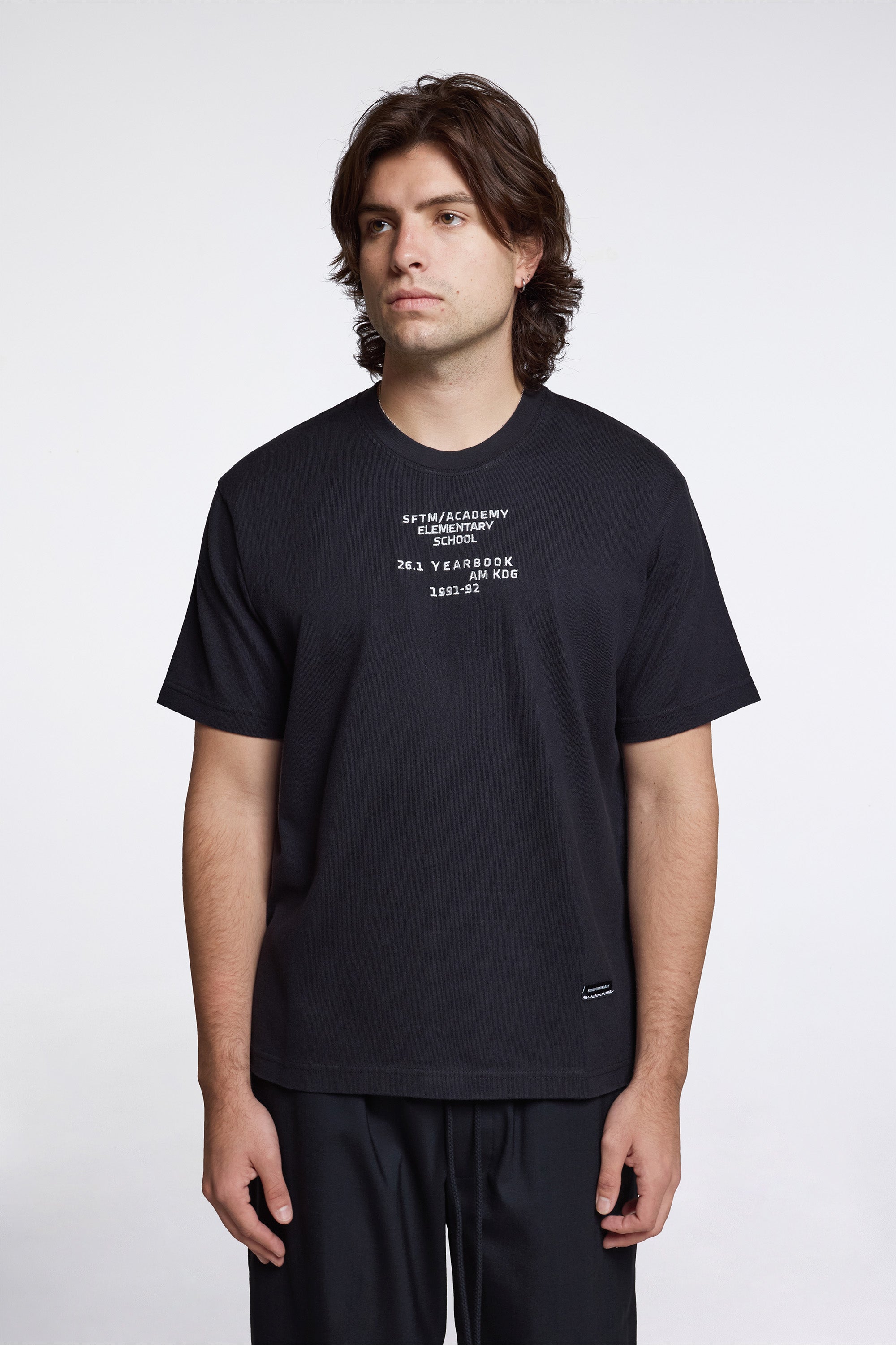 Sftm / Academy'' Vintage Tee Overdye Black