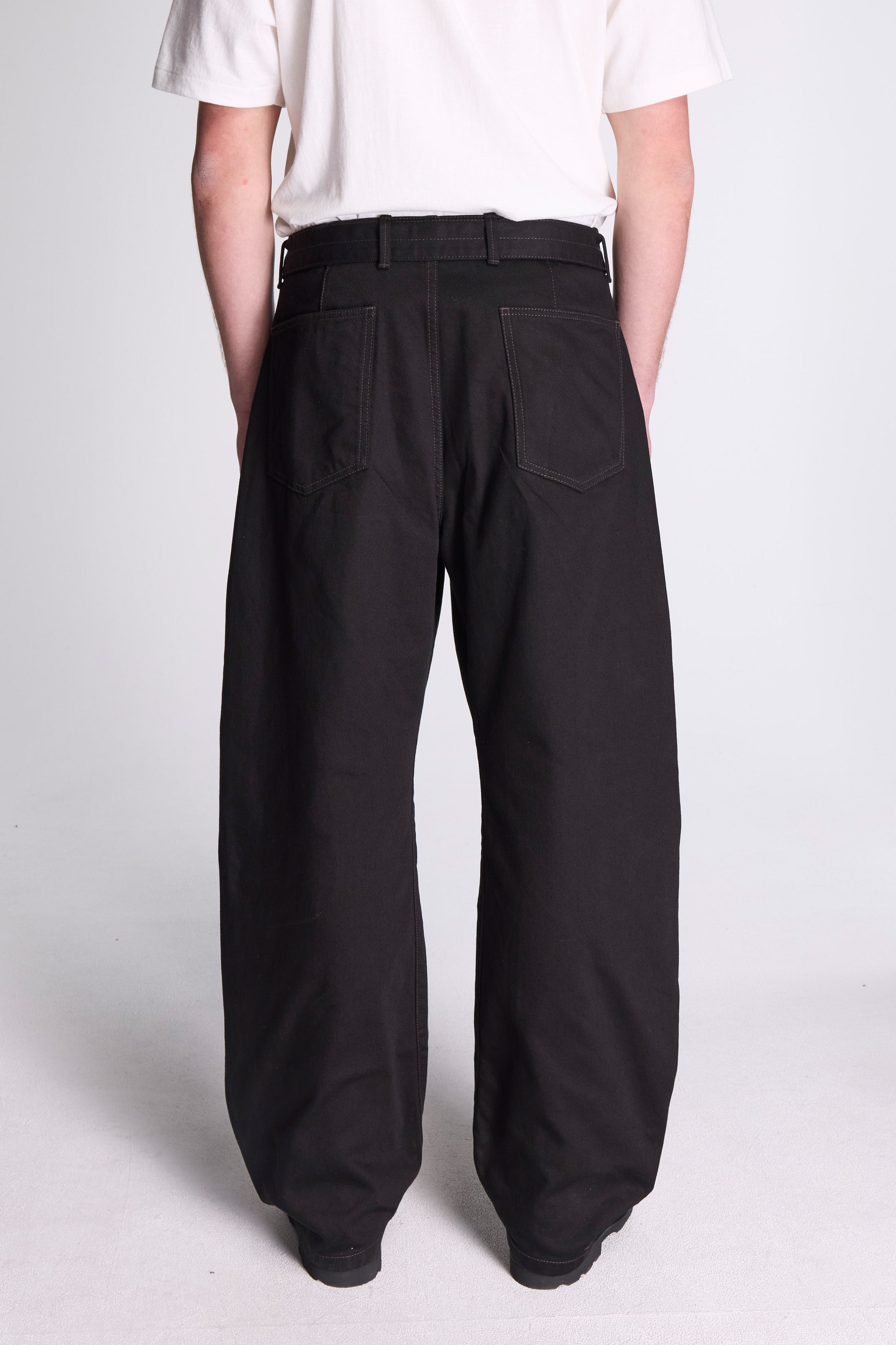 Twisted Belted Pants Black