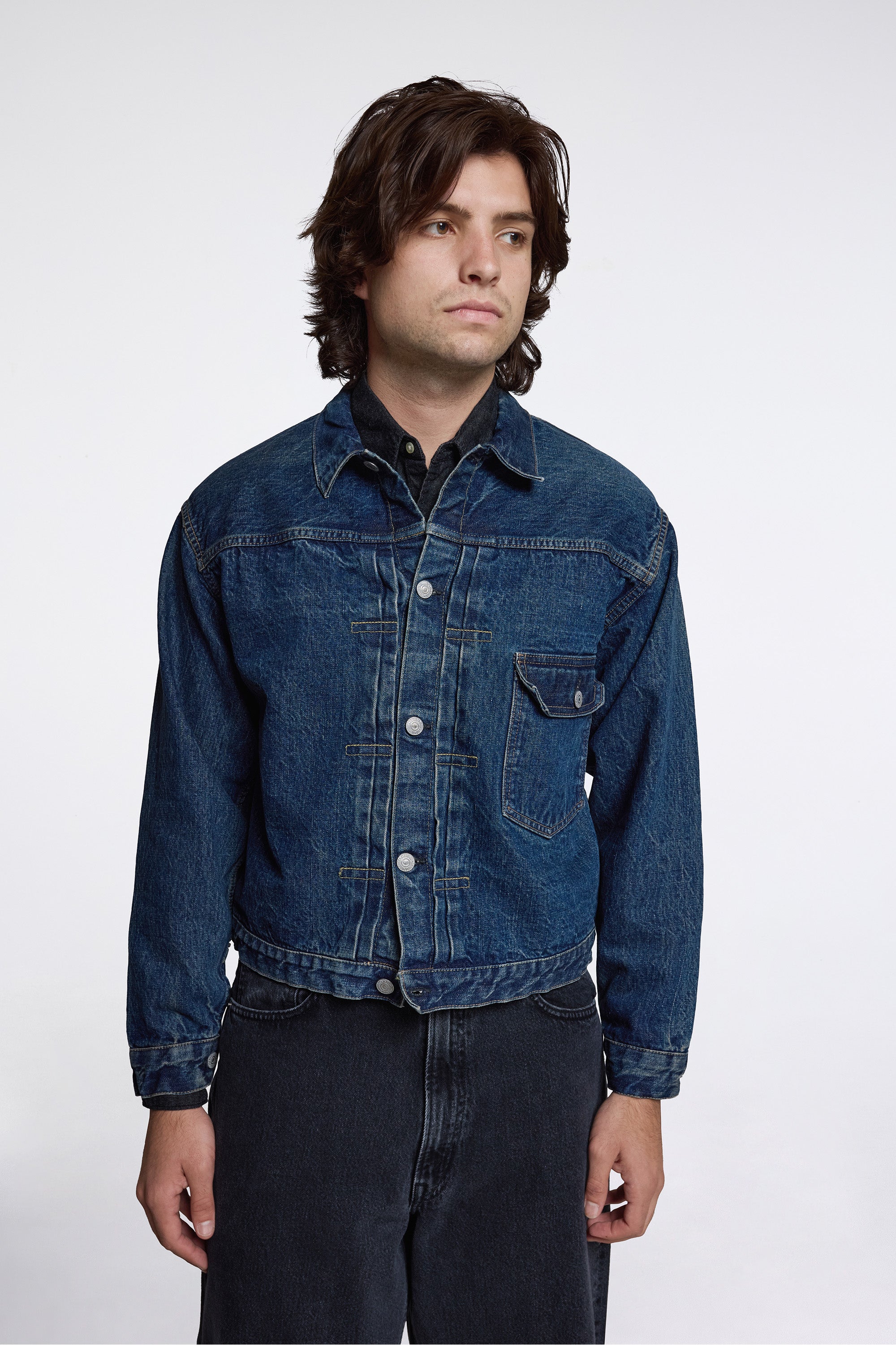 Type1 40's Pleated Front Blouse Used Wash 2 Year Wash