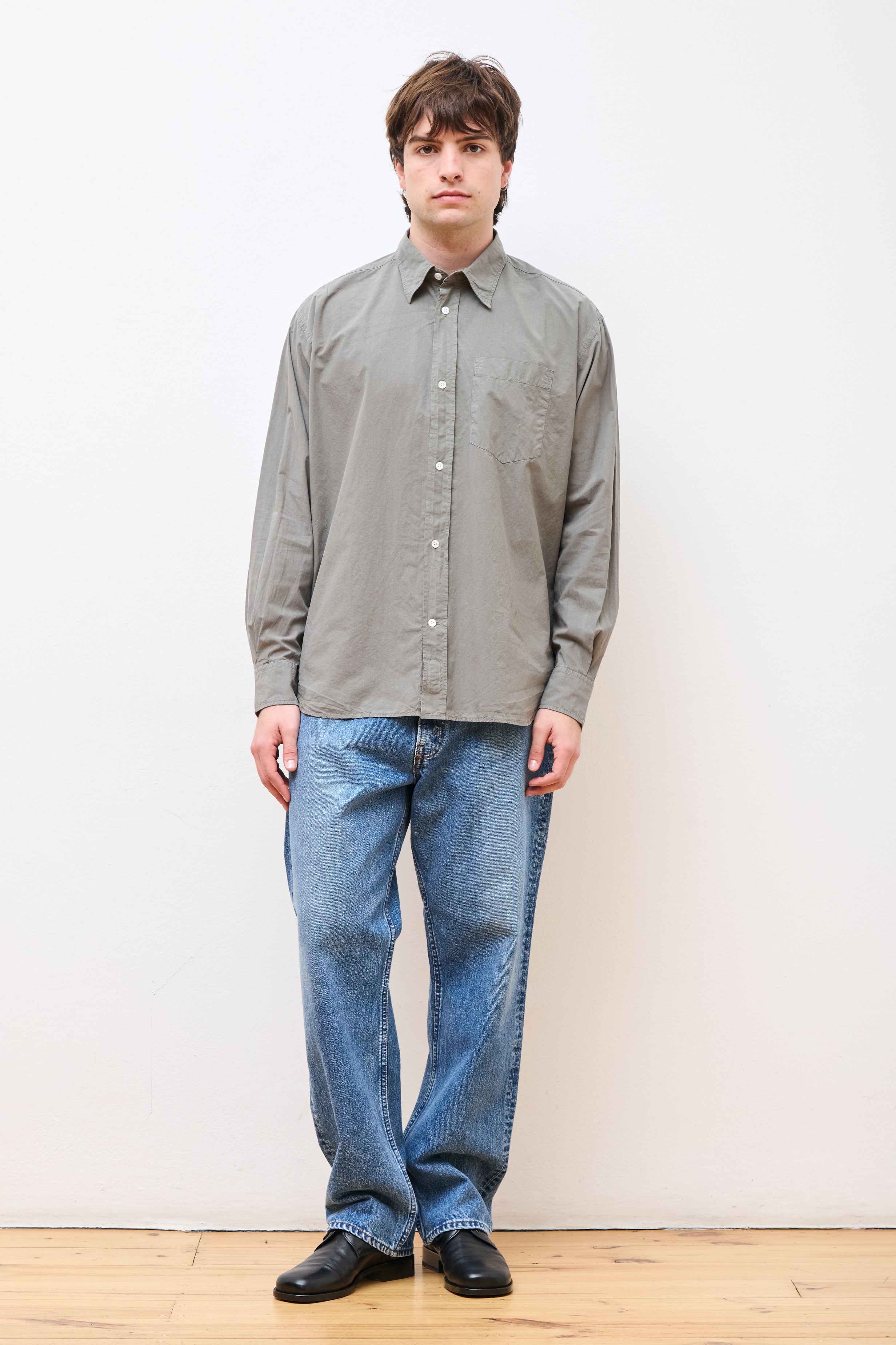 Ole Cotton Tencel Shirt Mid Khaki