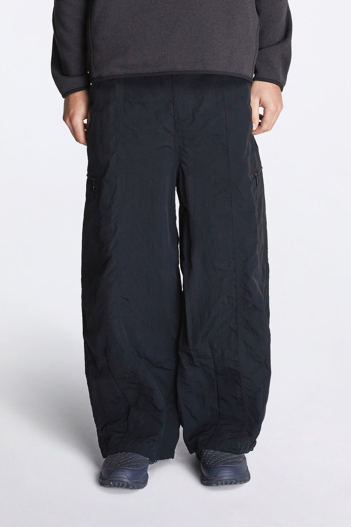 Nylon Balloon Pant Black