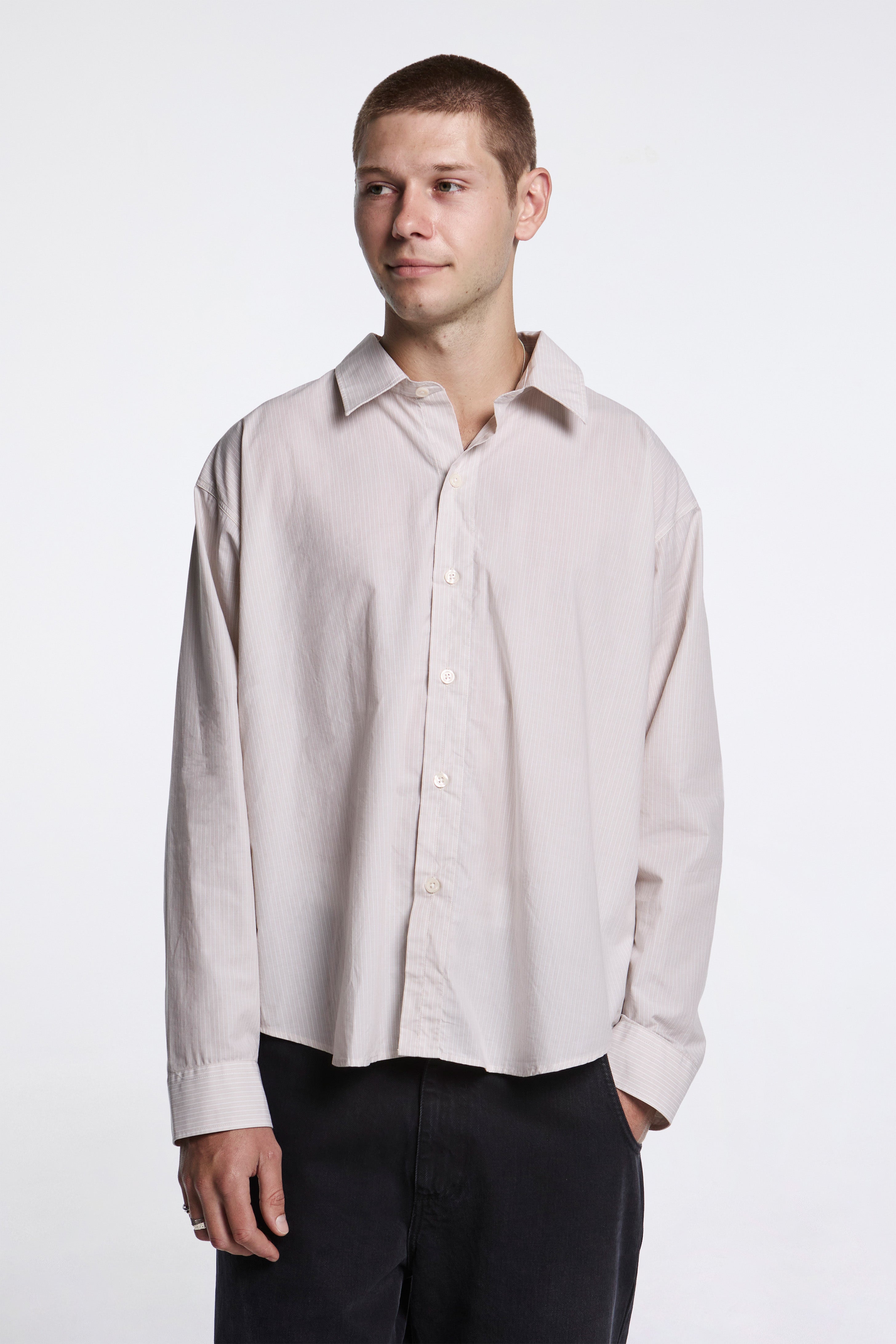 Exact Shirt Pale Office Stripe