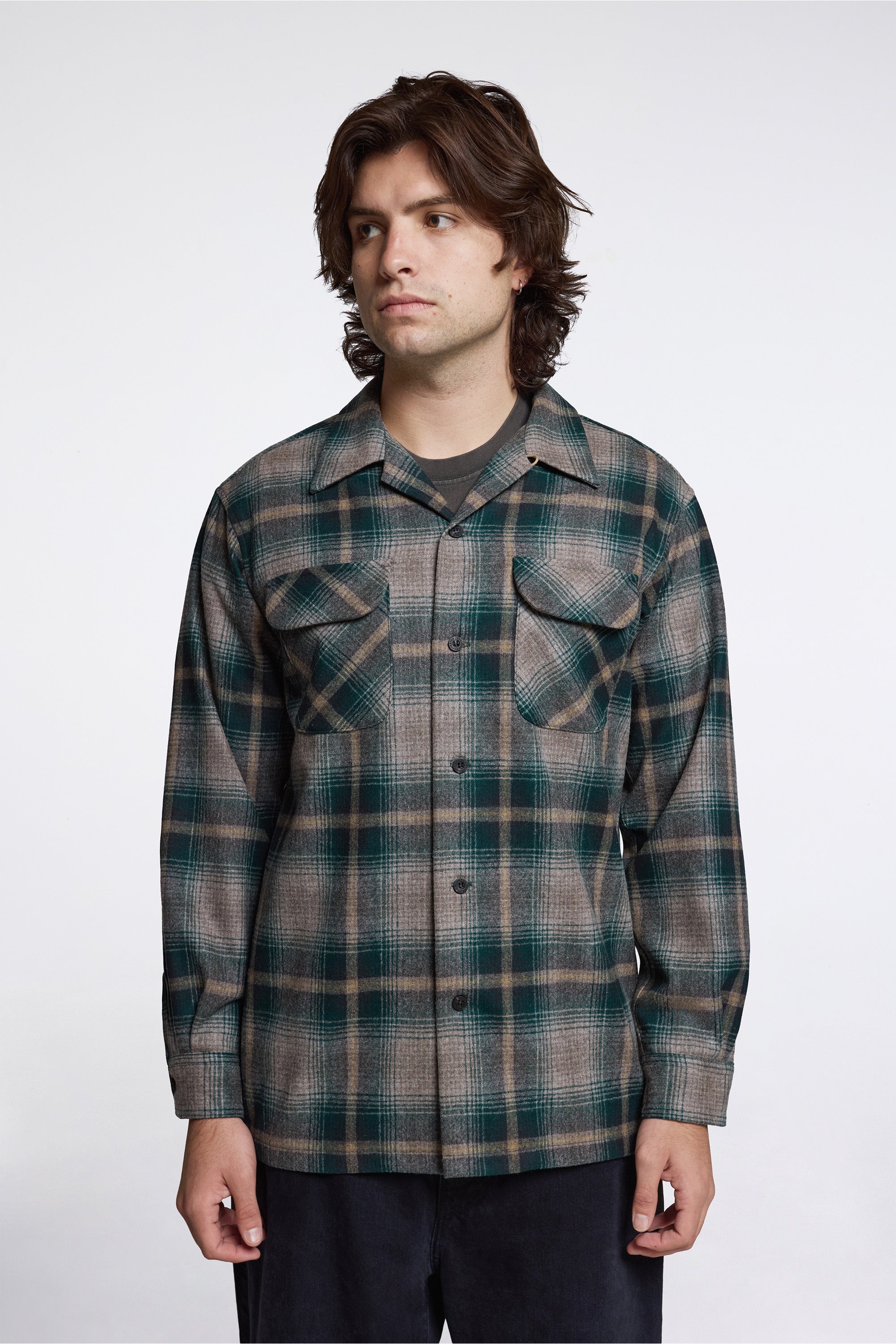 Board Shirt Green/Brown Ombre