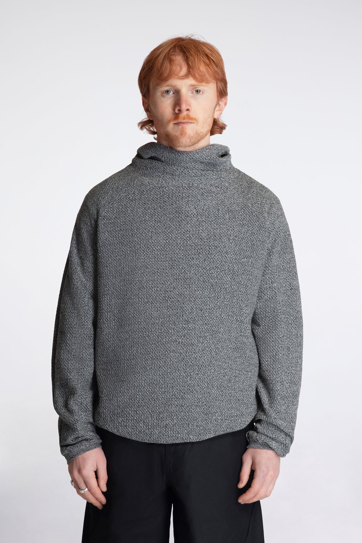 Perforated Wholegarment Knit Top Frozen Dew