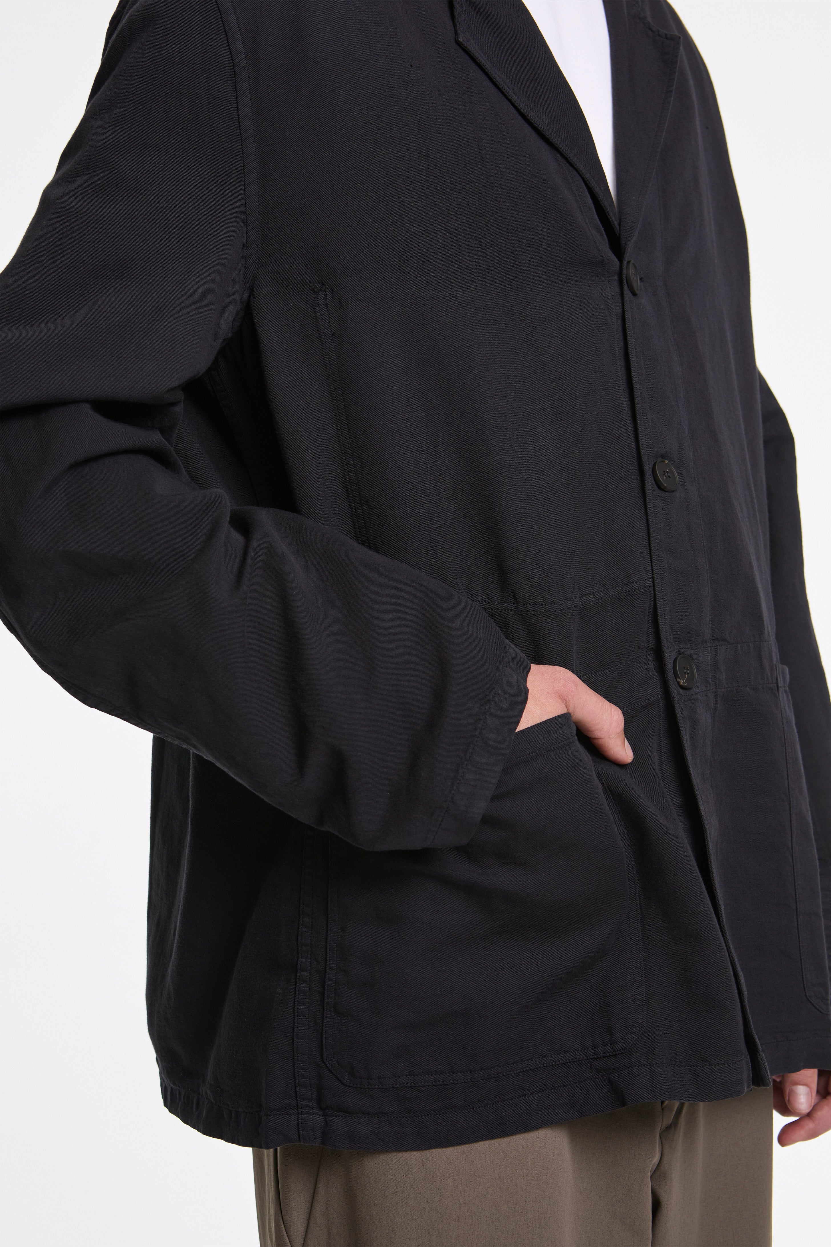 Marne GD Linen Jacket Black Grape