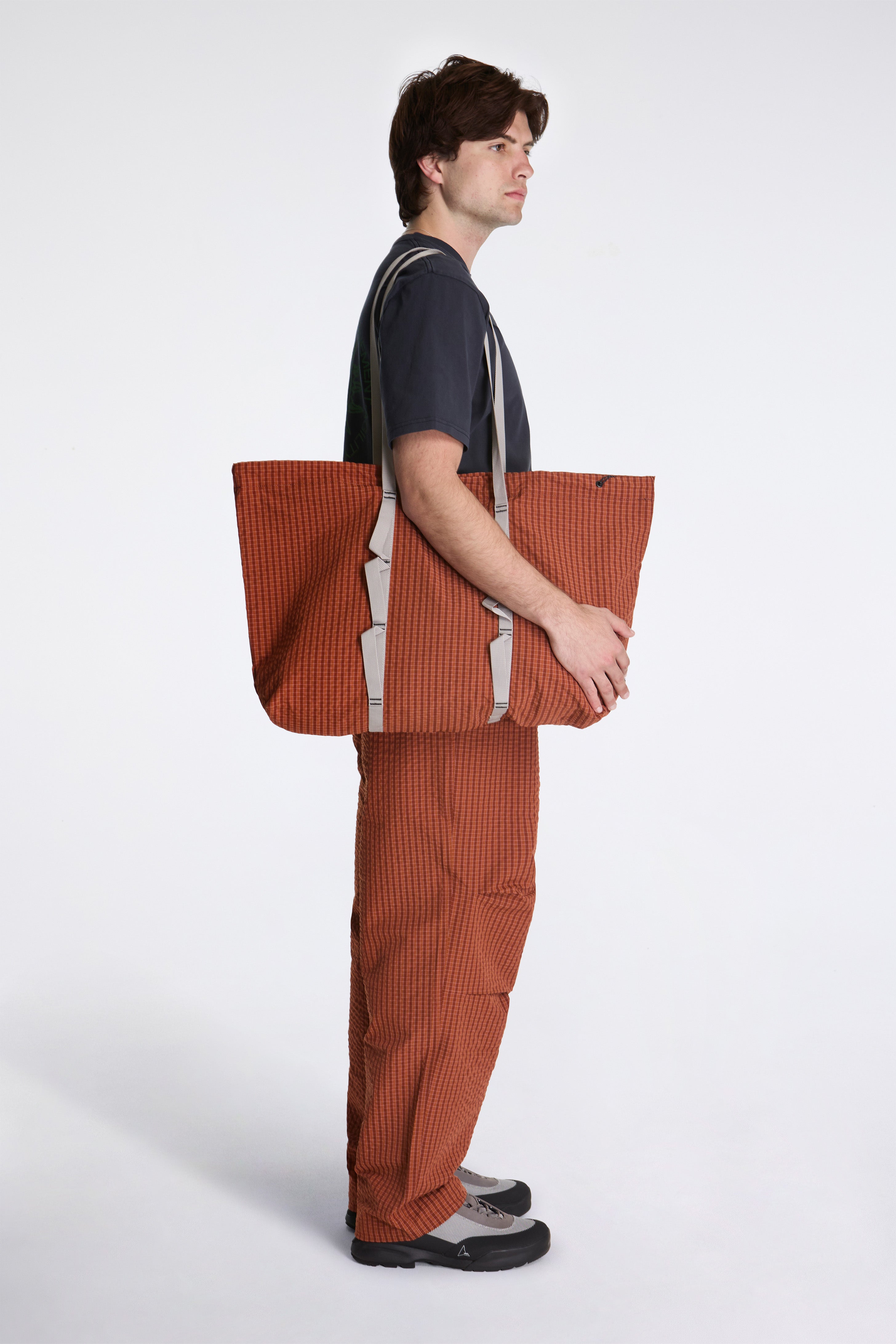 Plaid Climbing Tote Brick