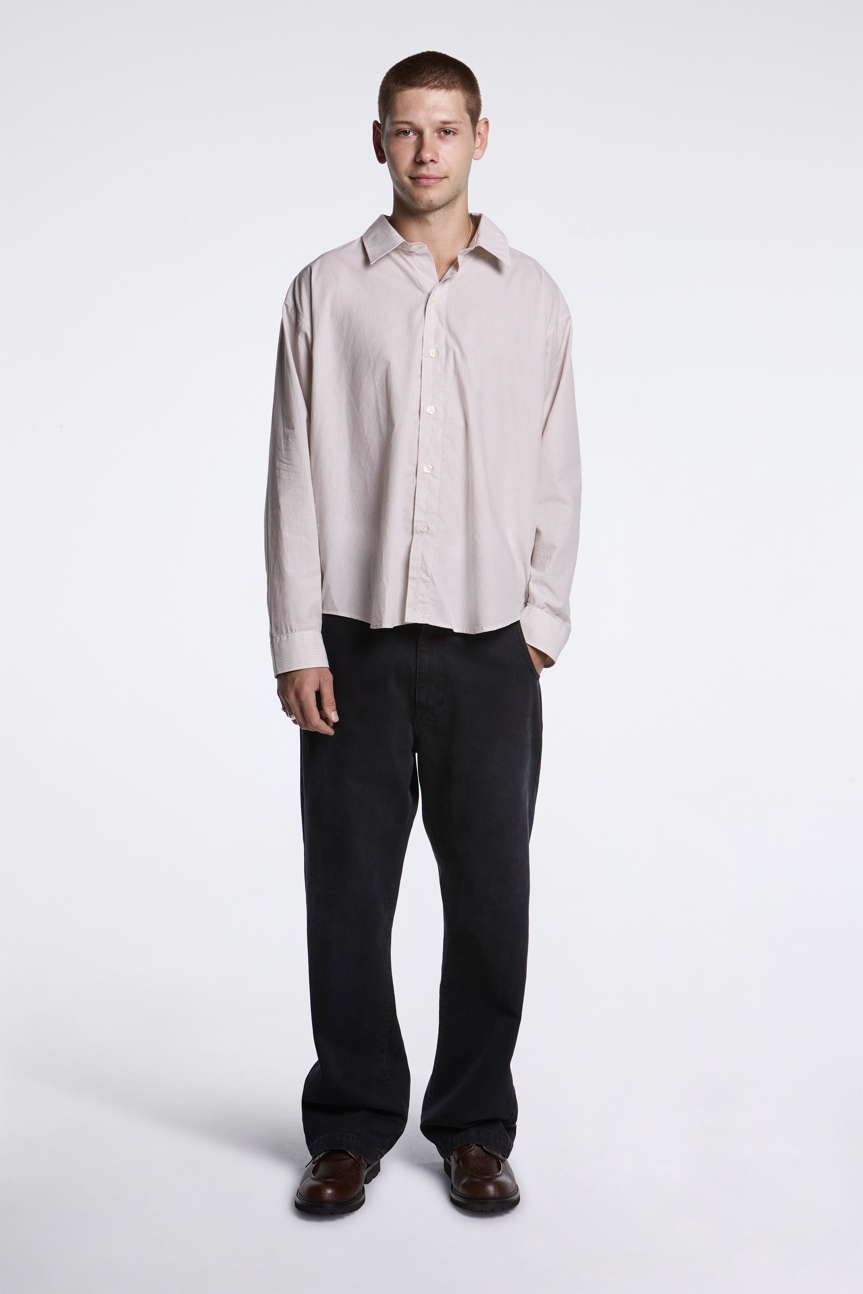Exact Shirt Pale Office Stripe