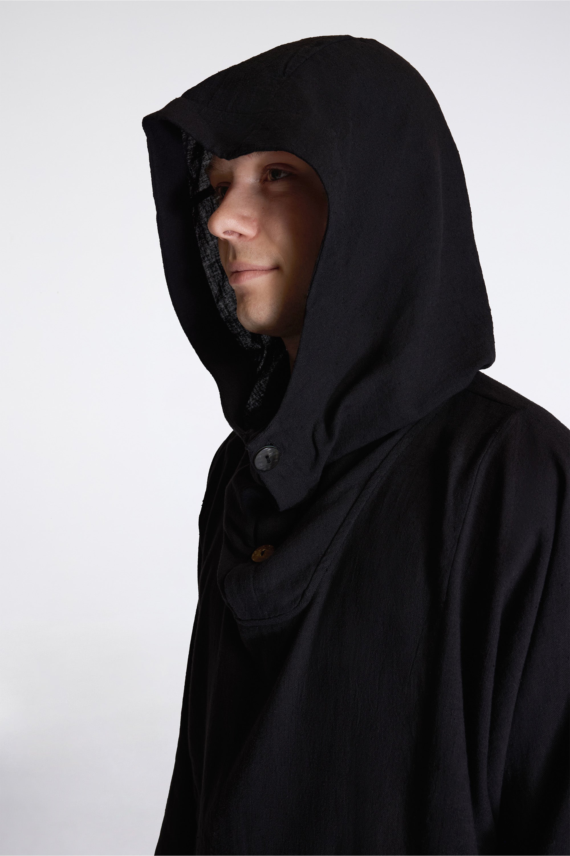 Fisherman Hoodie Black