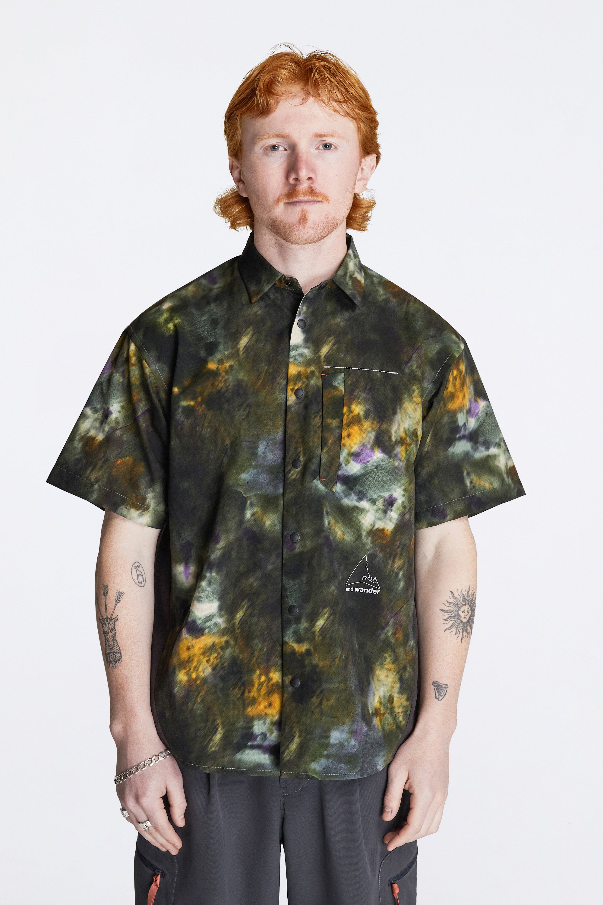 Roa × And Wander Printed Breathable Shirt Camo