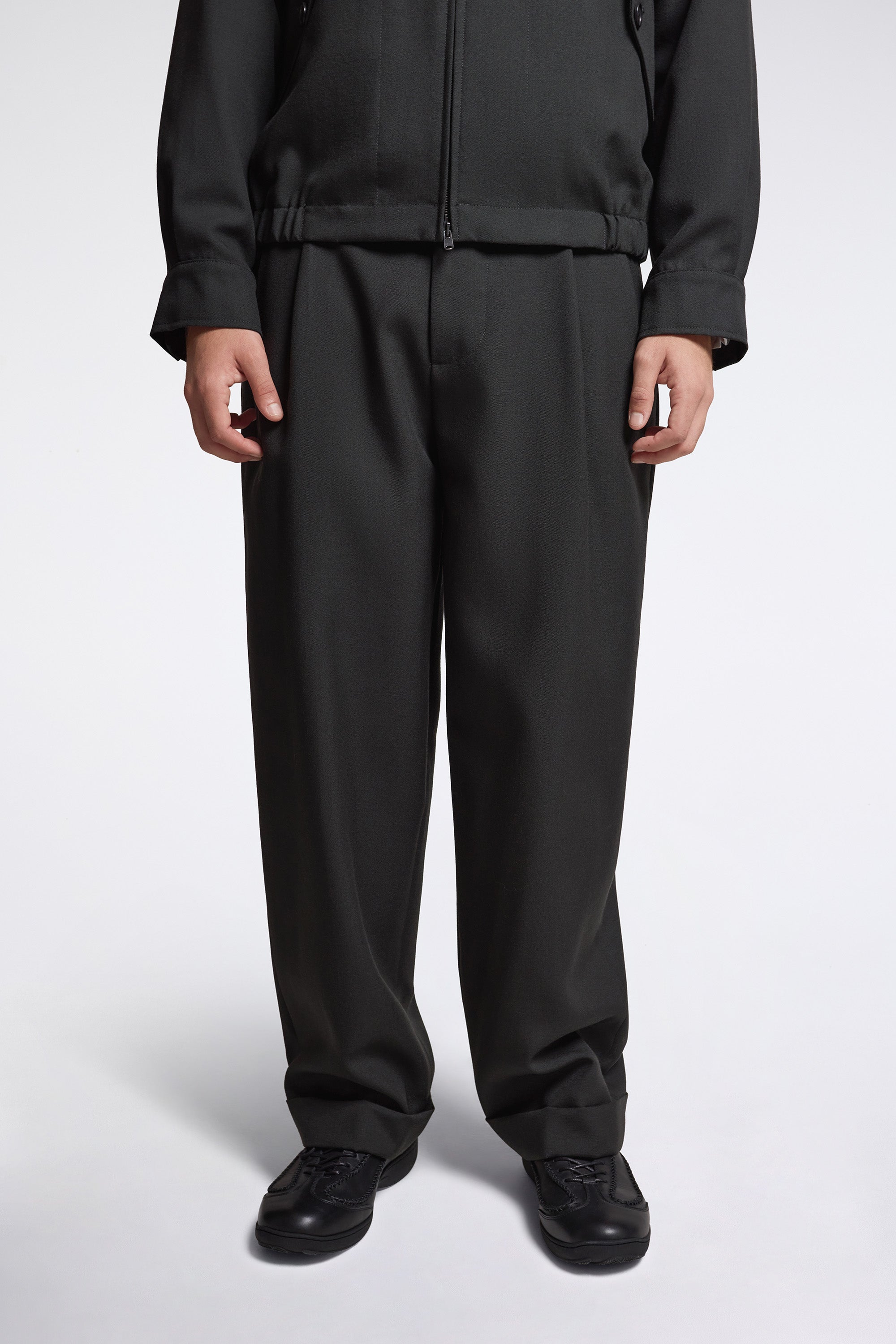 Stitch Pleat Trousers Pewter