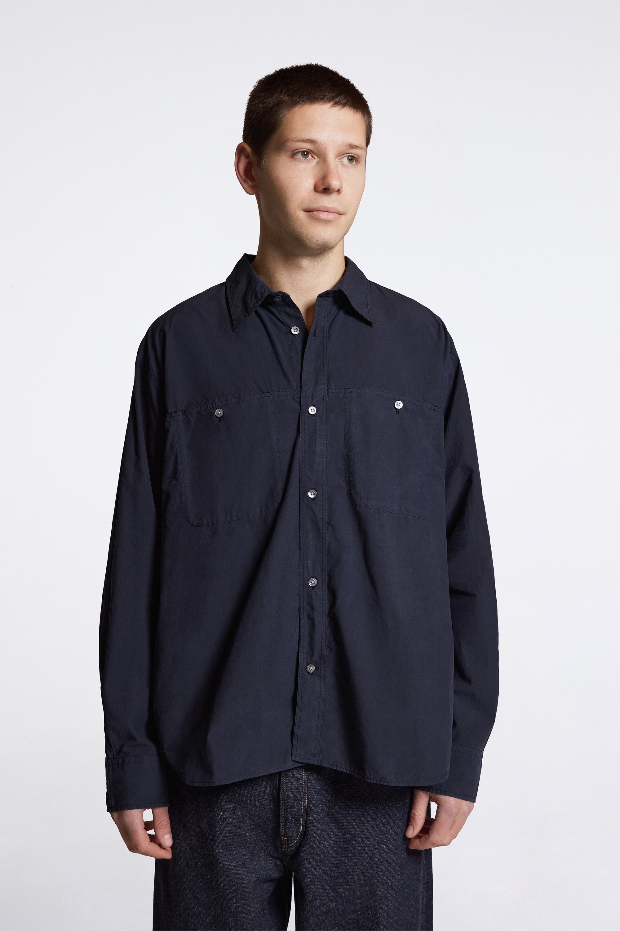 Falster Tencel Oversize Shirt Dark Navy