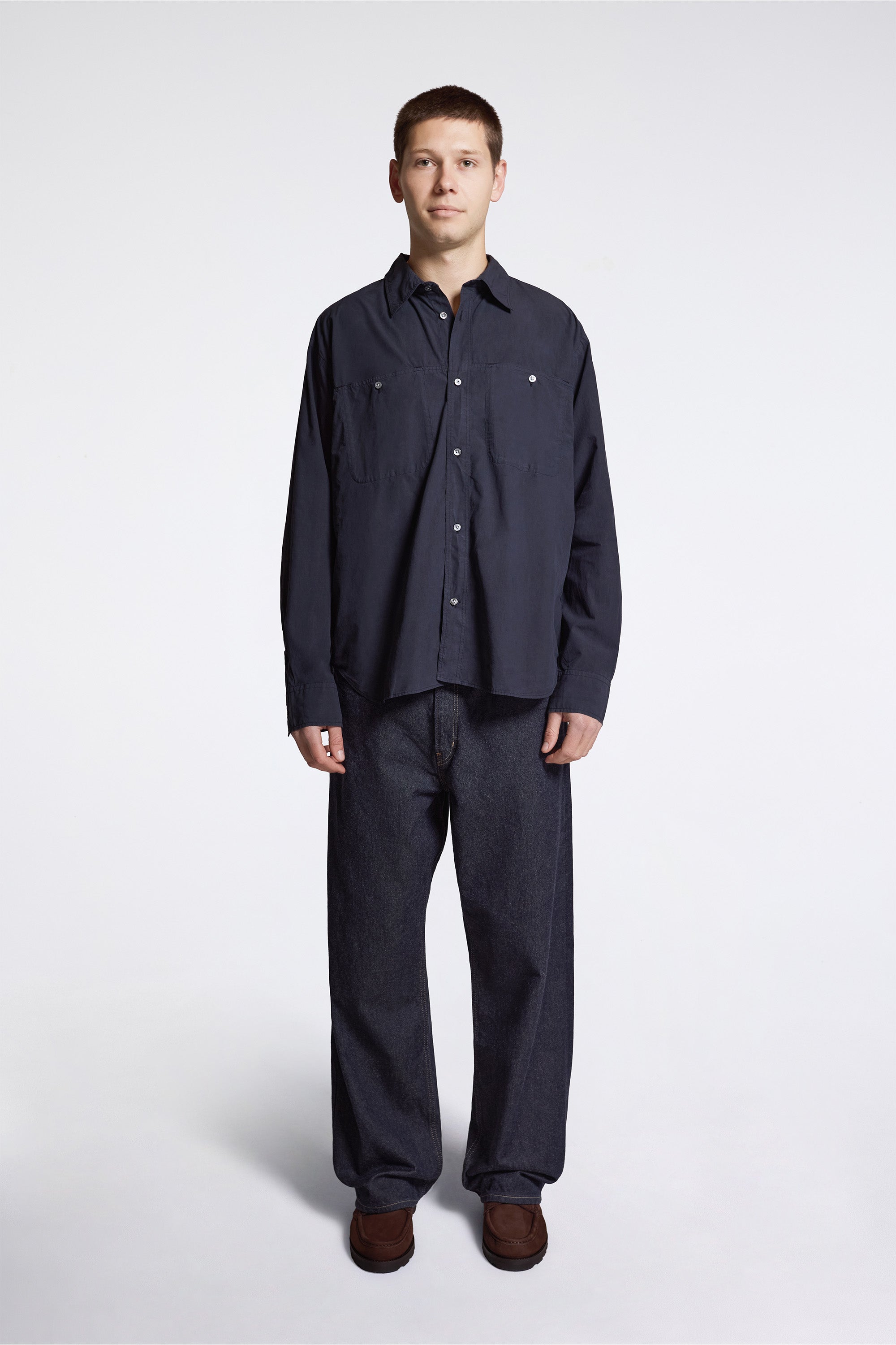Falster Tencel Oversize Shirt Dark Navy