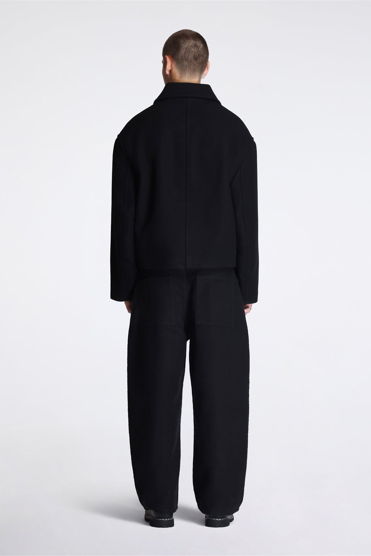 Grevan Short Zip Up Coat Black