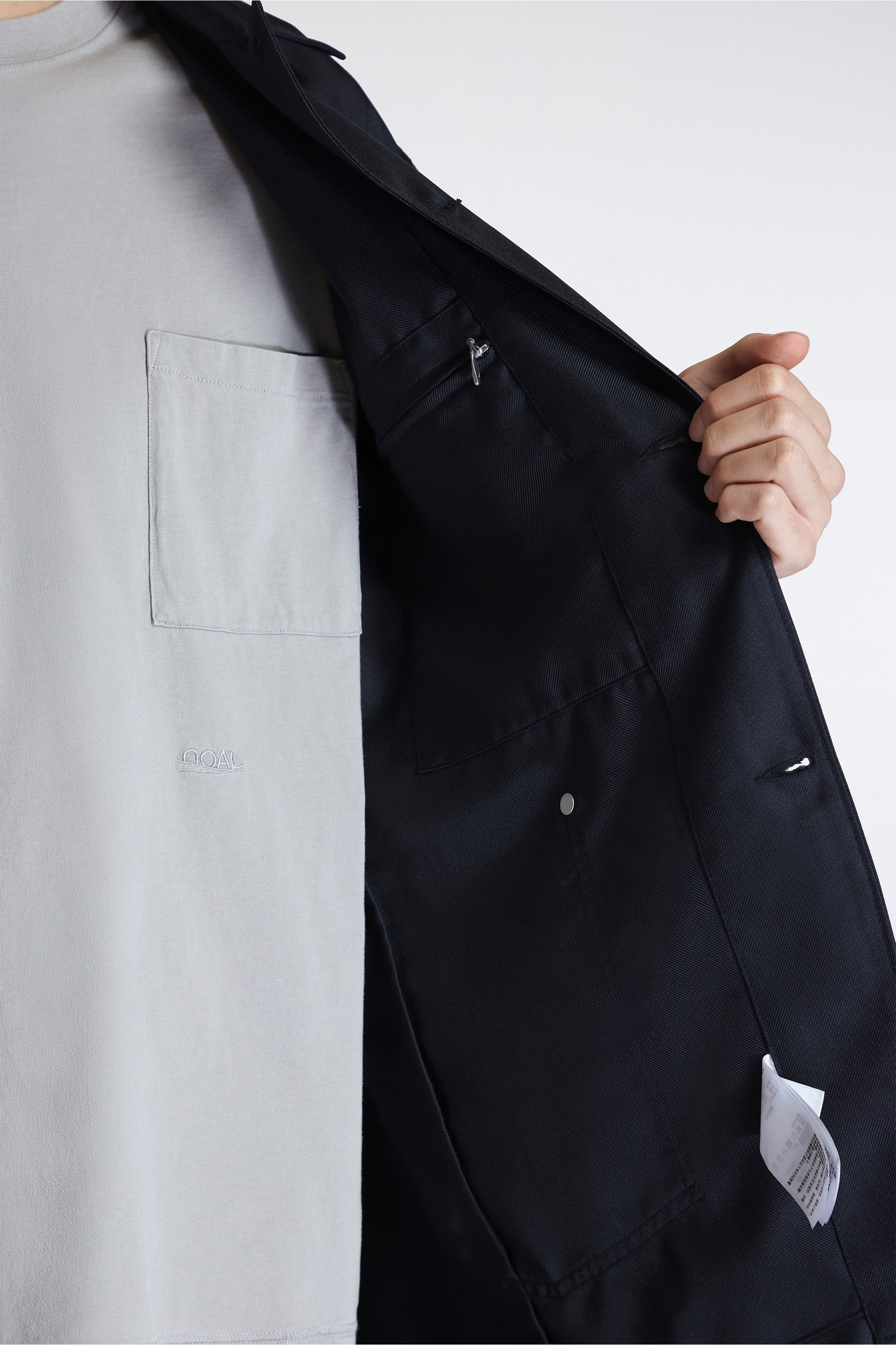 Polyester Twill Coverall Jacket Dark Navy