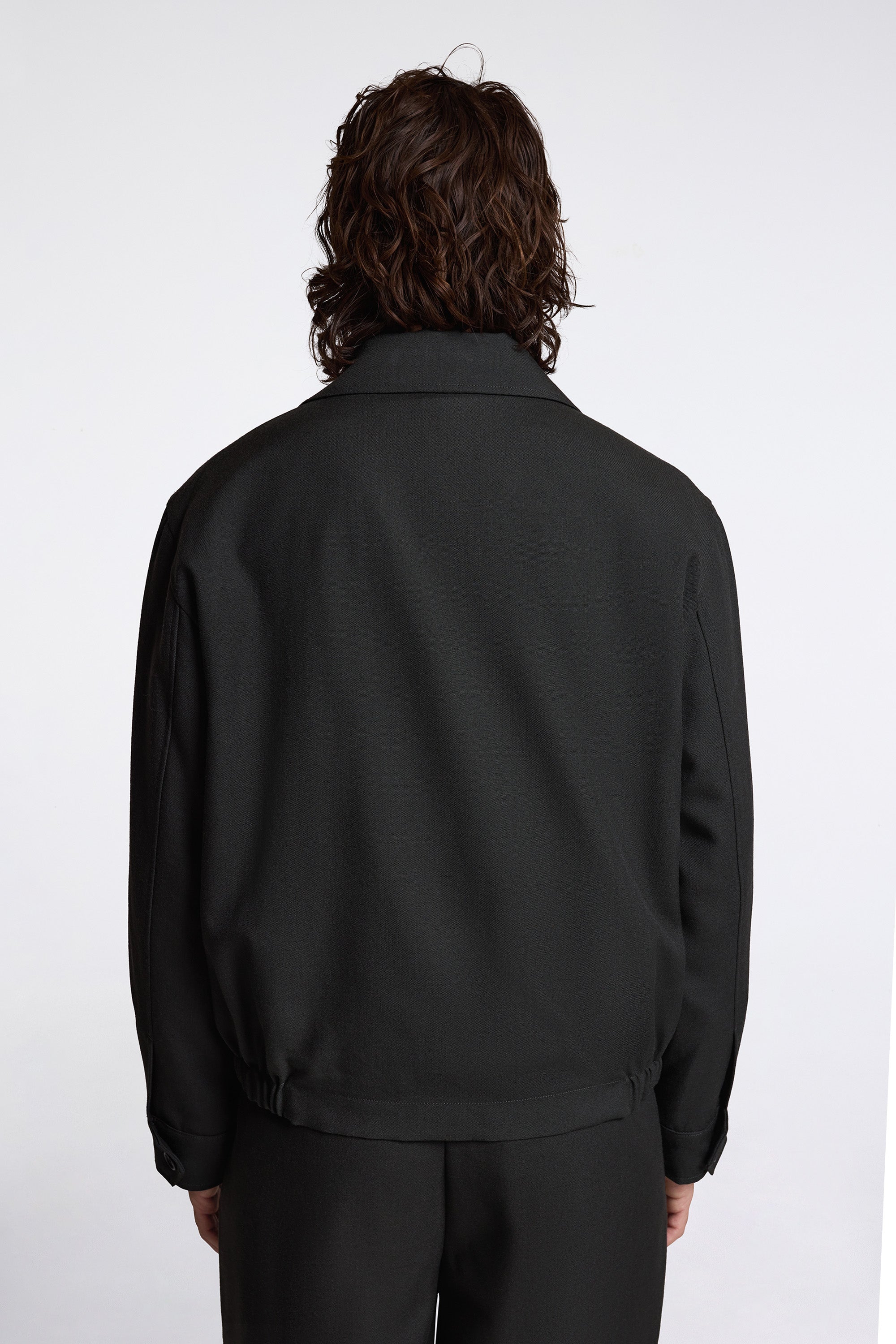 Zip Through Bomber Jacket Pewter