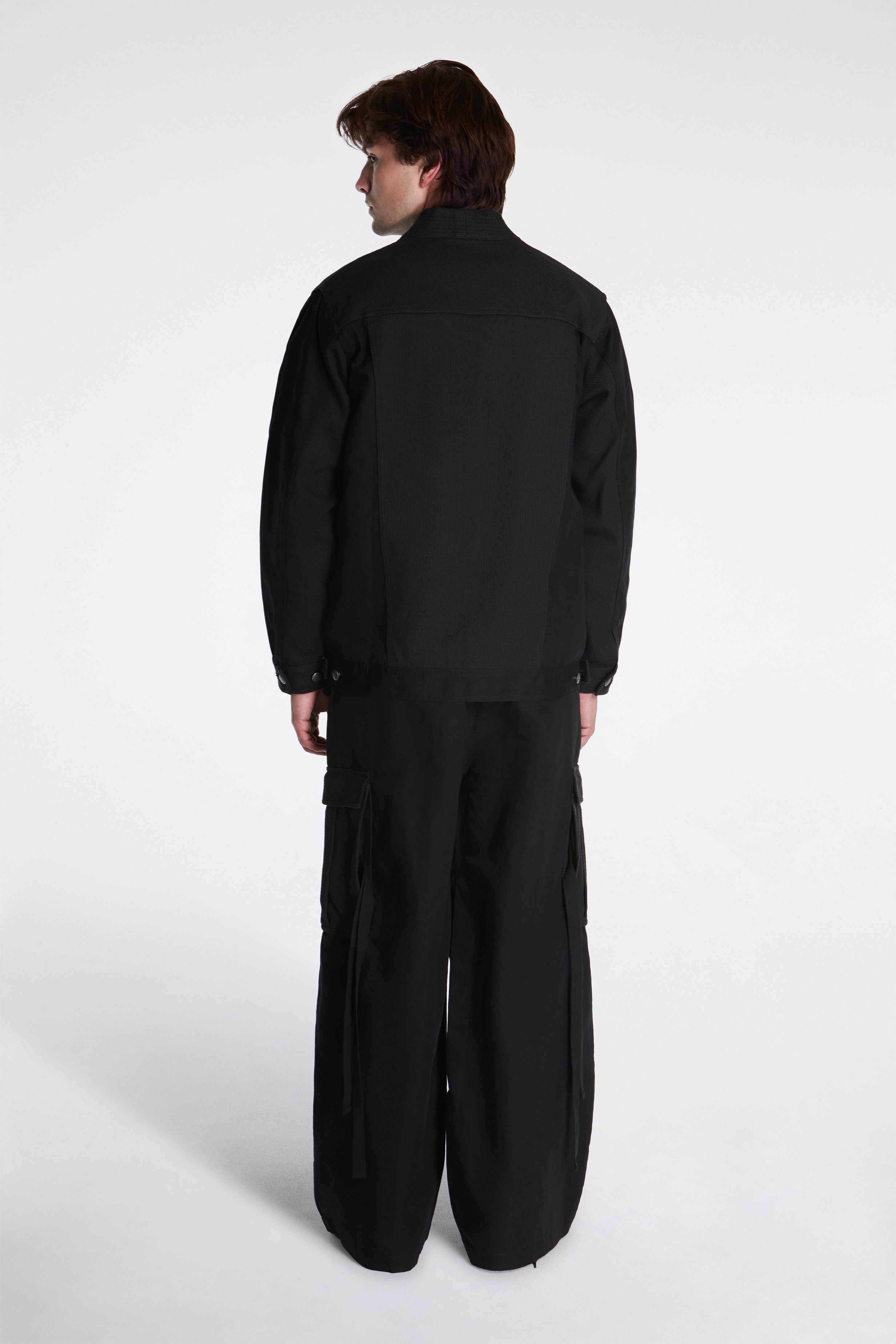 Hemp Hanten Trucker Jacket Black