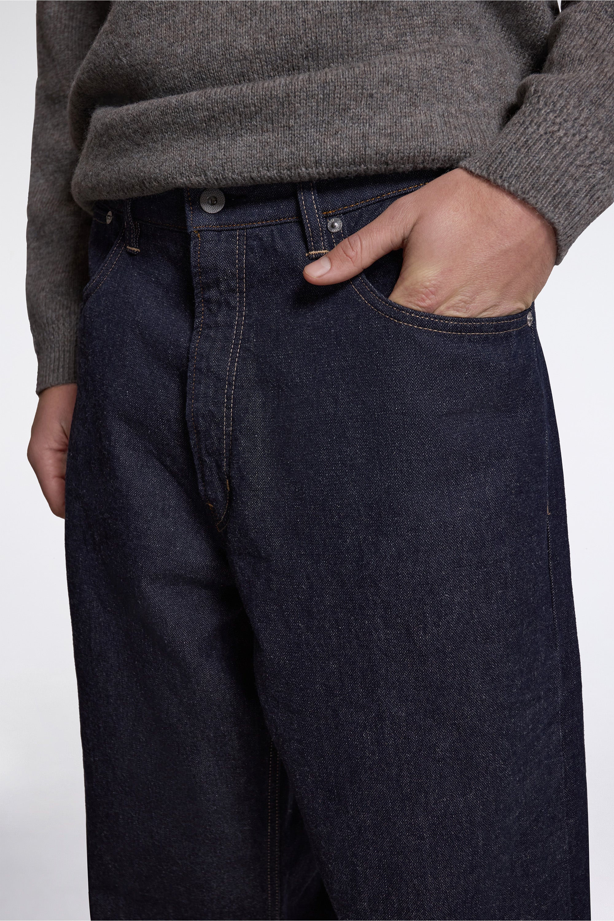 Nordmarka Broken Twill Cotton Linen Denim Jean Indigo