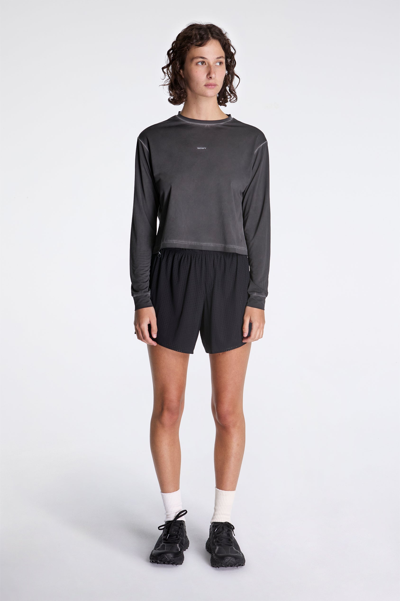 Women's Auralite Long Tee Pigment Black