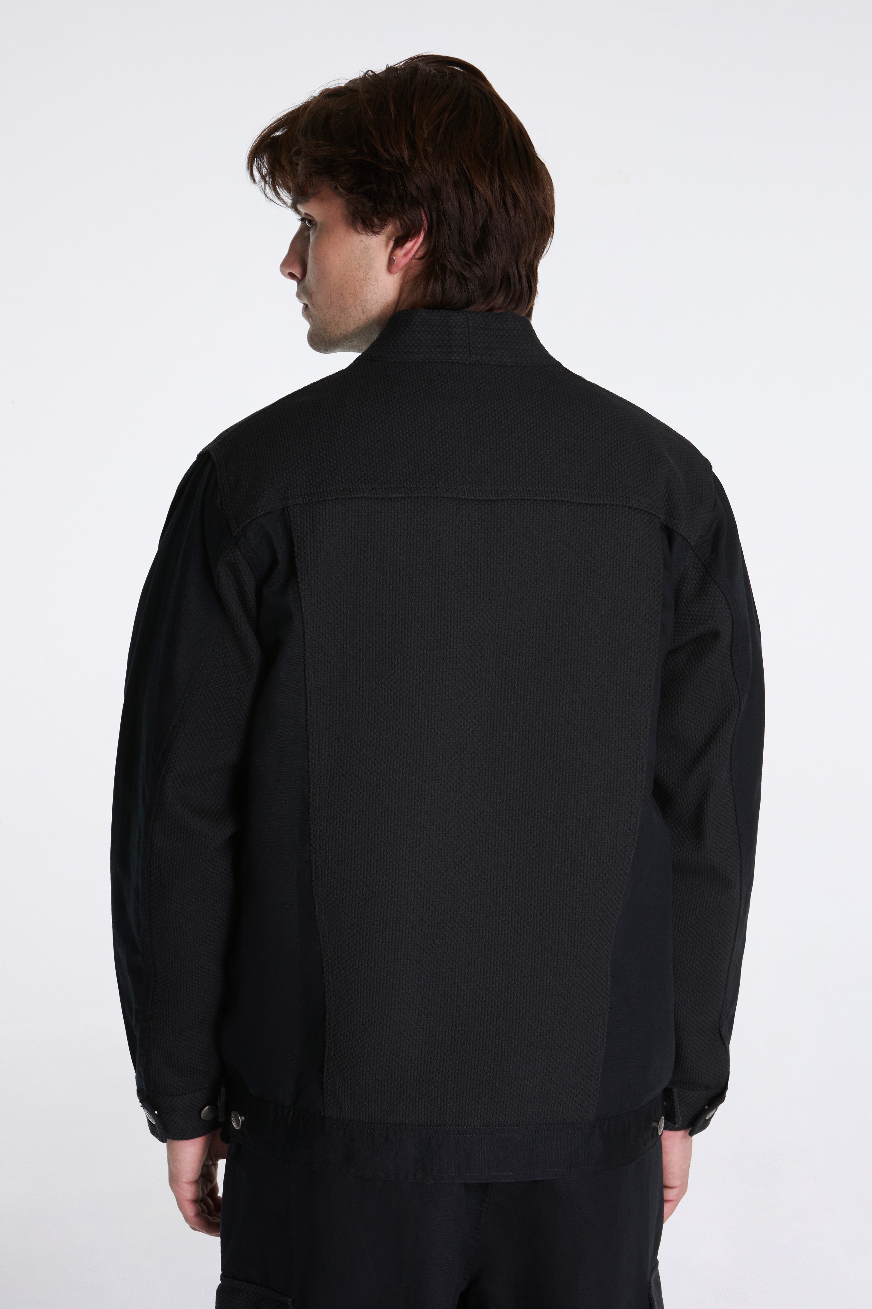 Hemp Hanten Trucker Jacket Black