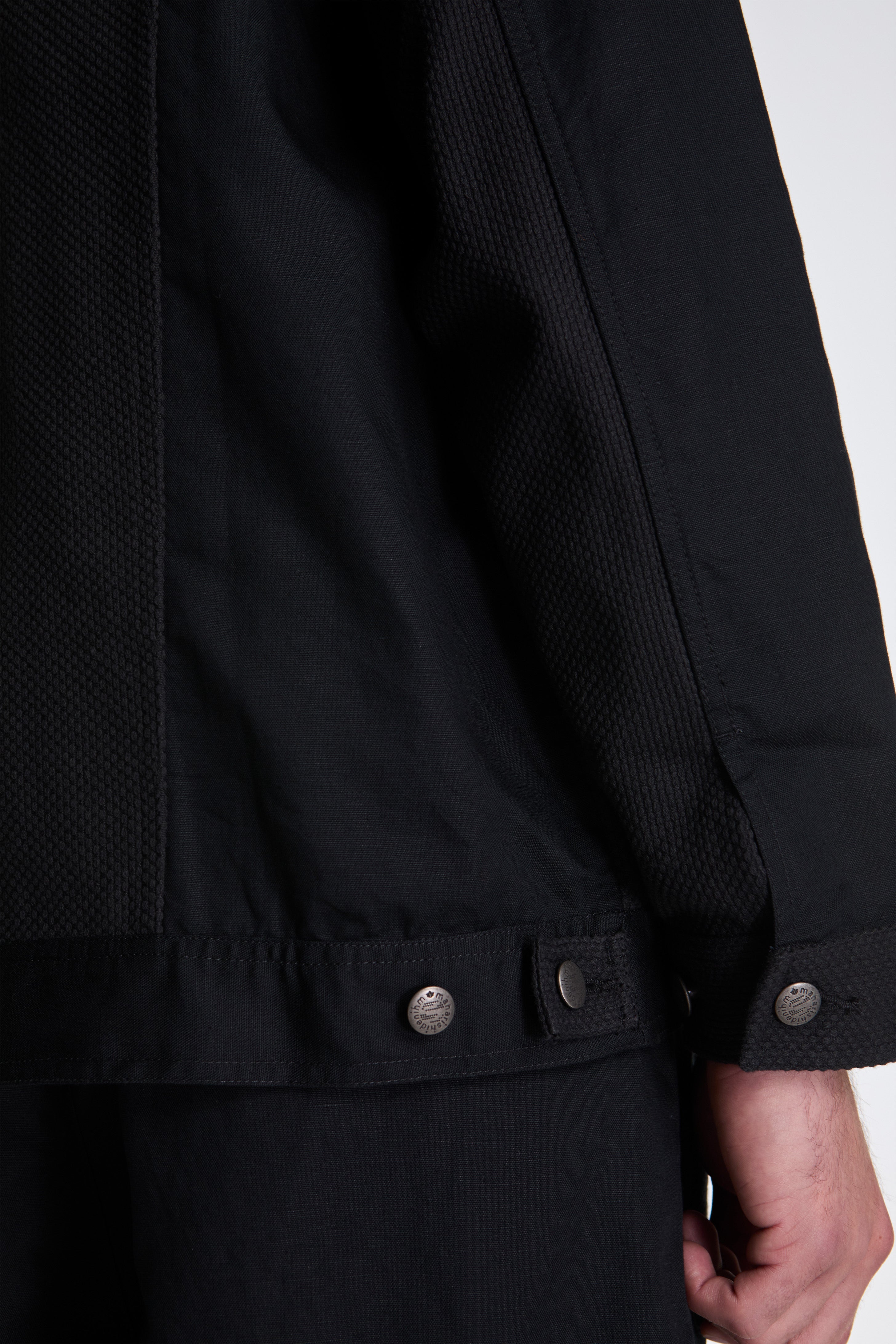 Hemp Hanten Trucker Jacket Black
