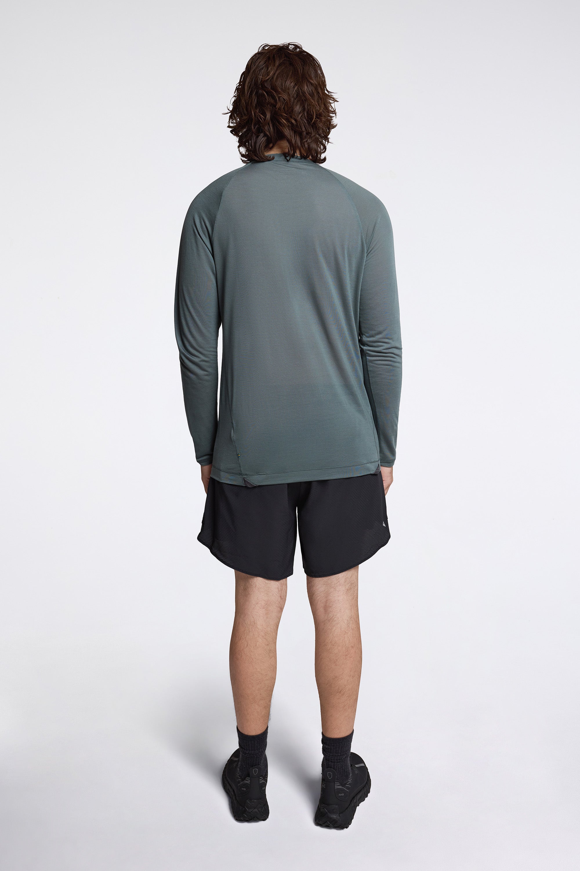 Groa Ls Tee M'S Teal Grey