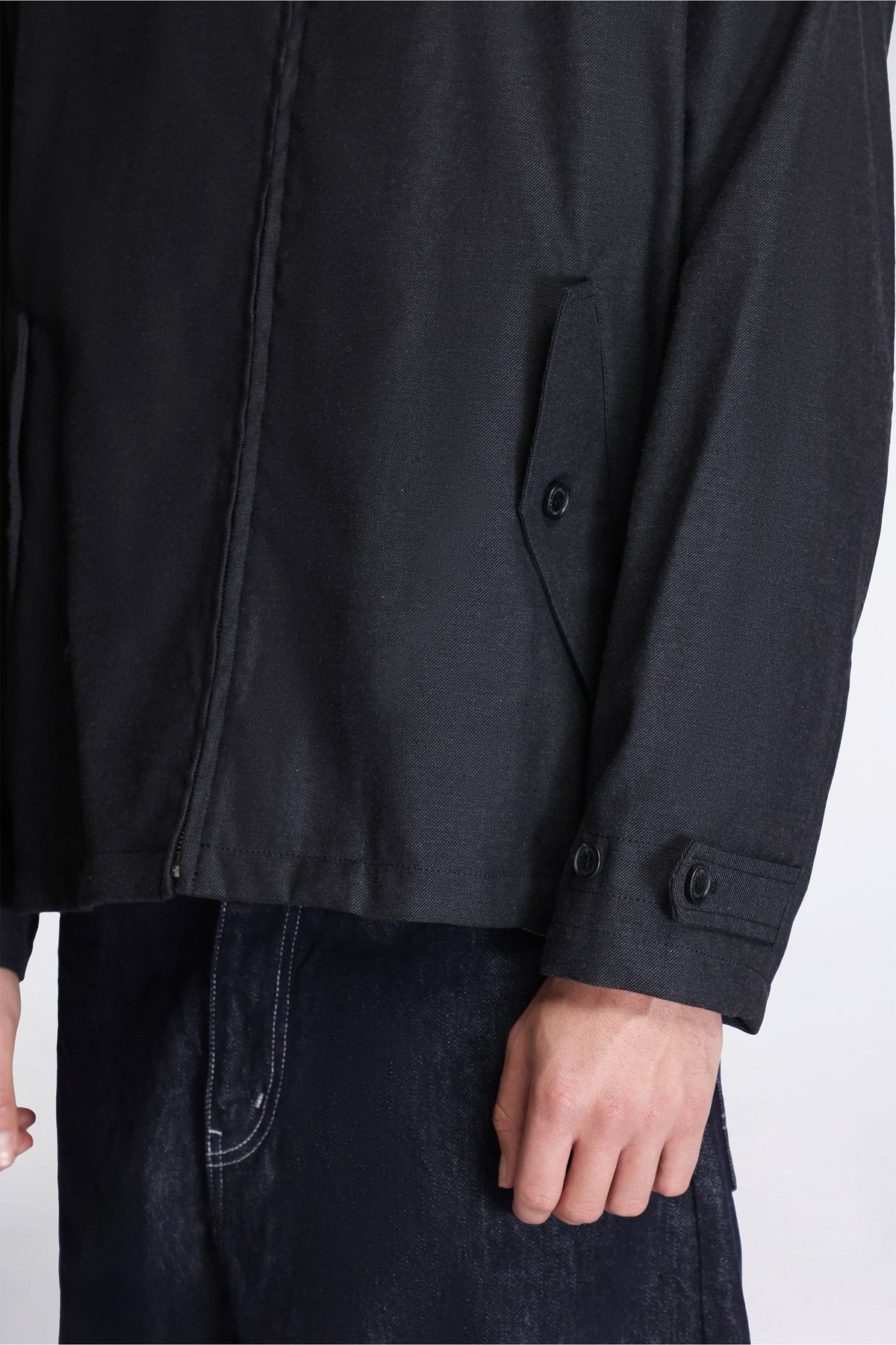 Cotton Wool Harrington Jacket Charcoal