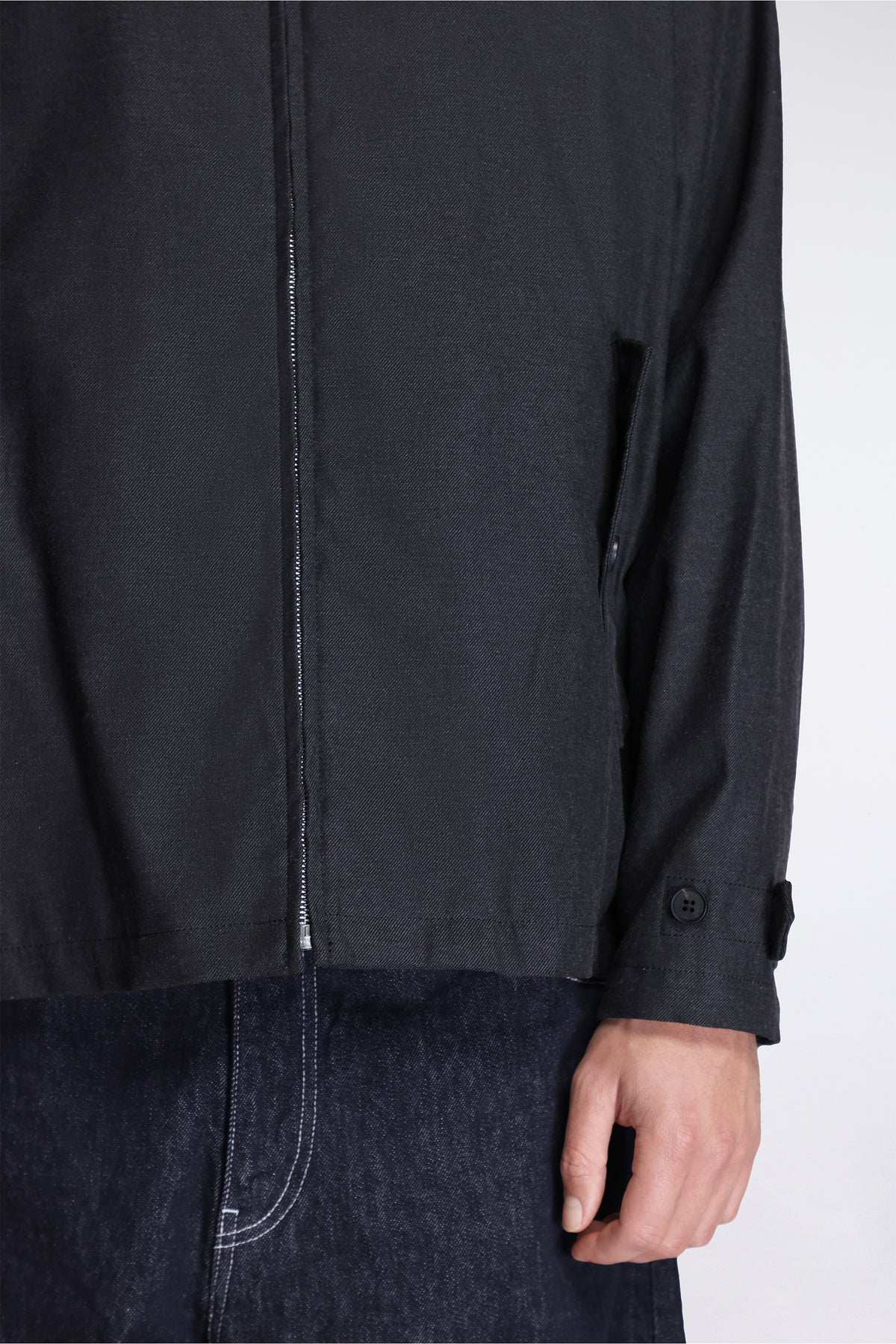 Cotton Wool Harrington Jacket Charcoal