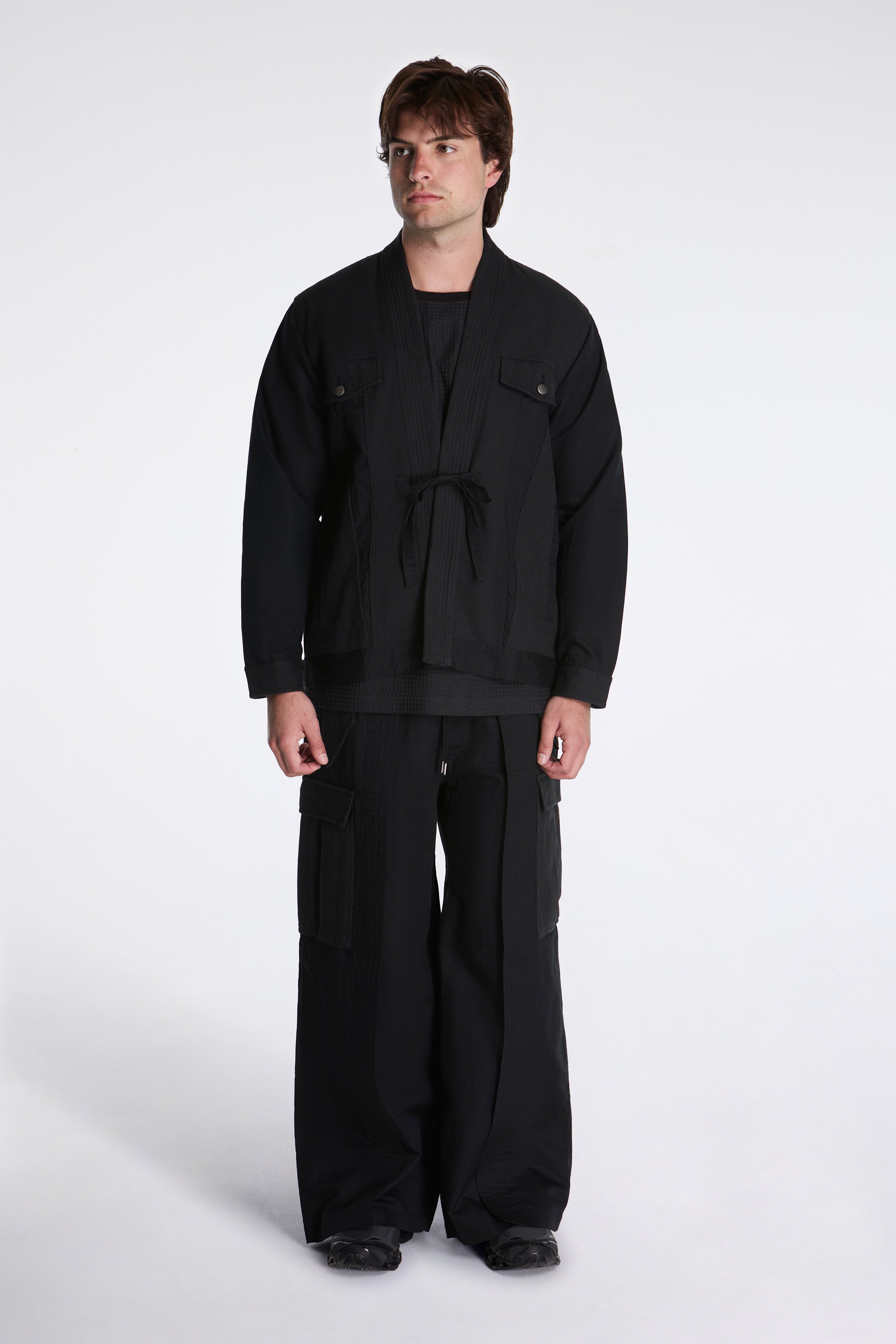 Hemp Hanten Trucker Jacket Black