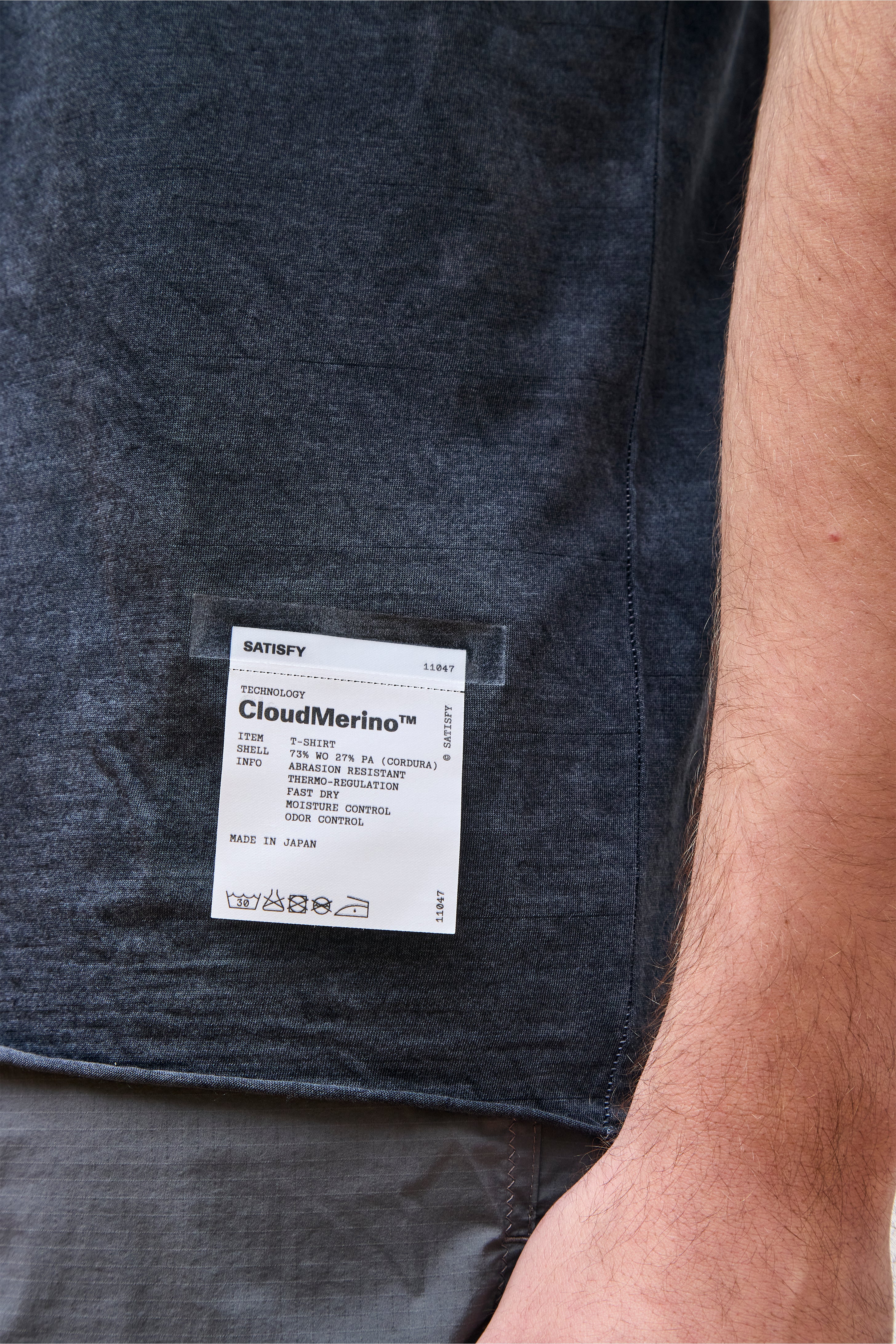 CloudMerino Cordura T-Shirt Sun Bleached Black