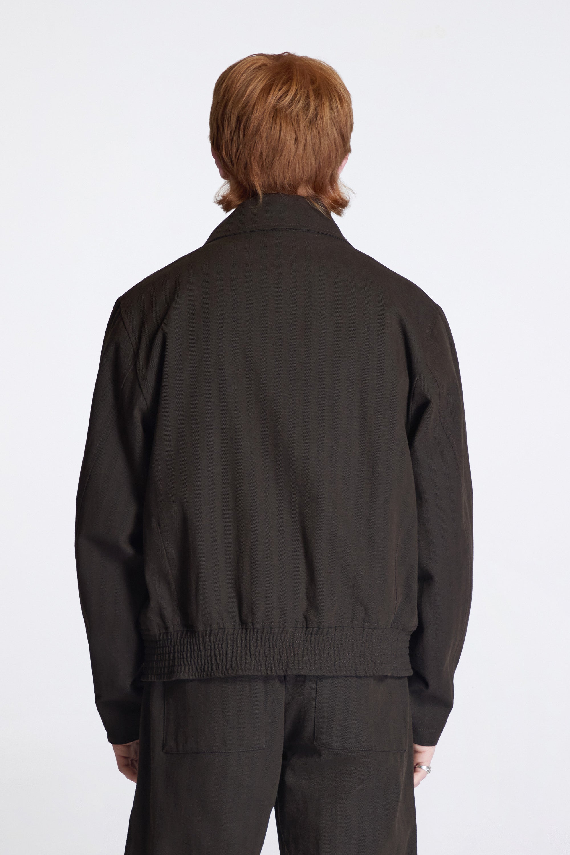 Vandel Herringbone Twill Flight Jacket Delicioso Brown