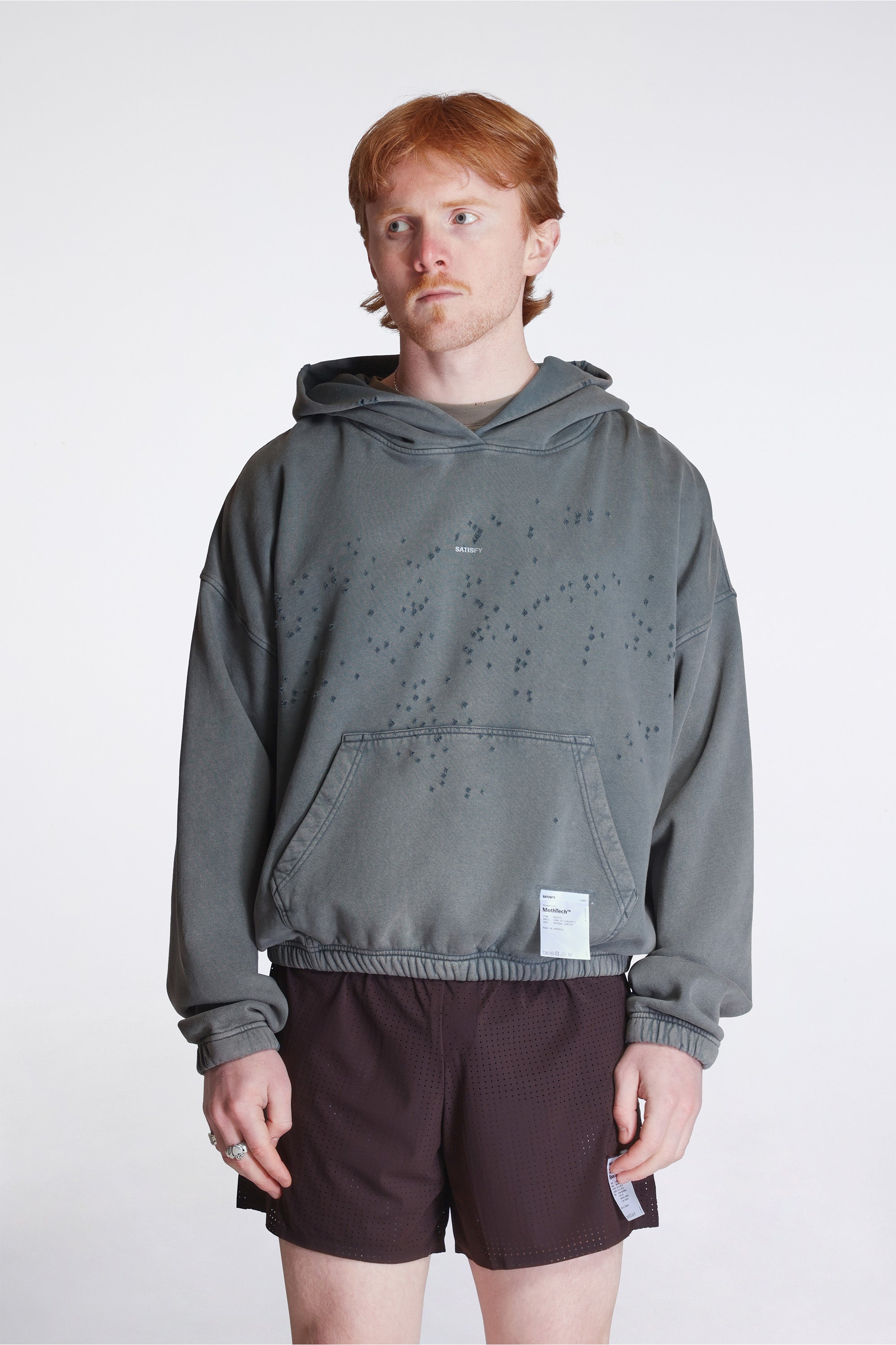 Mothtech Hoodie Faded Black