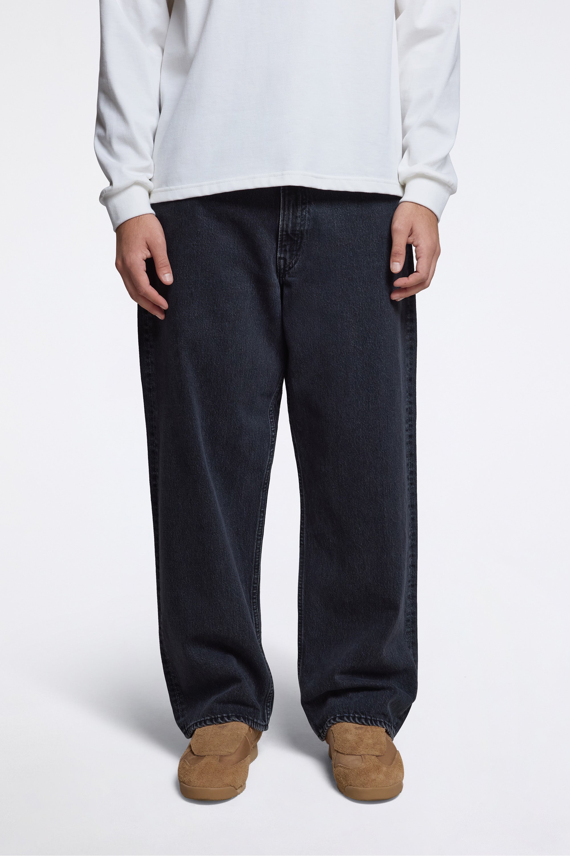 Super Dad's Denim Pants Black Denim Stone