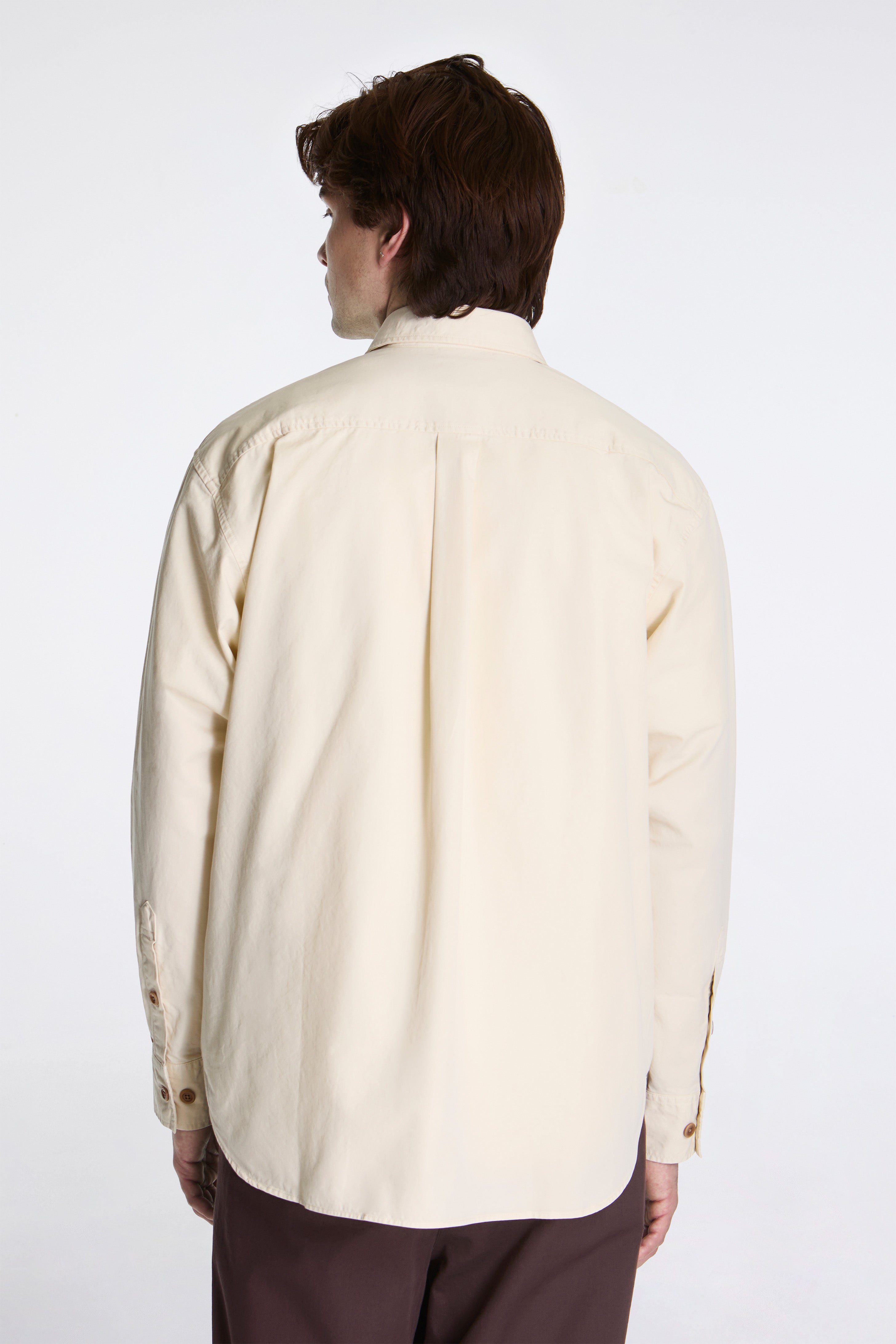 Julius Mineral Dyed Oversize Shirt Ecru