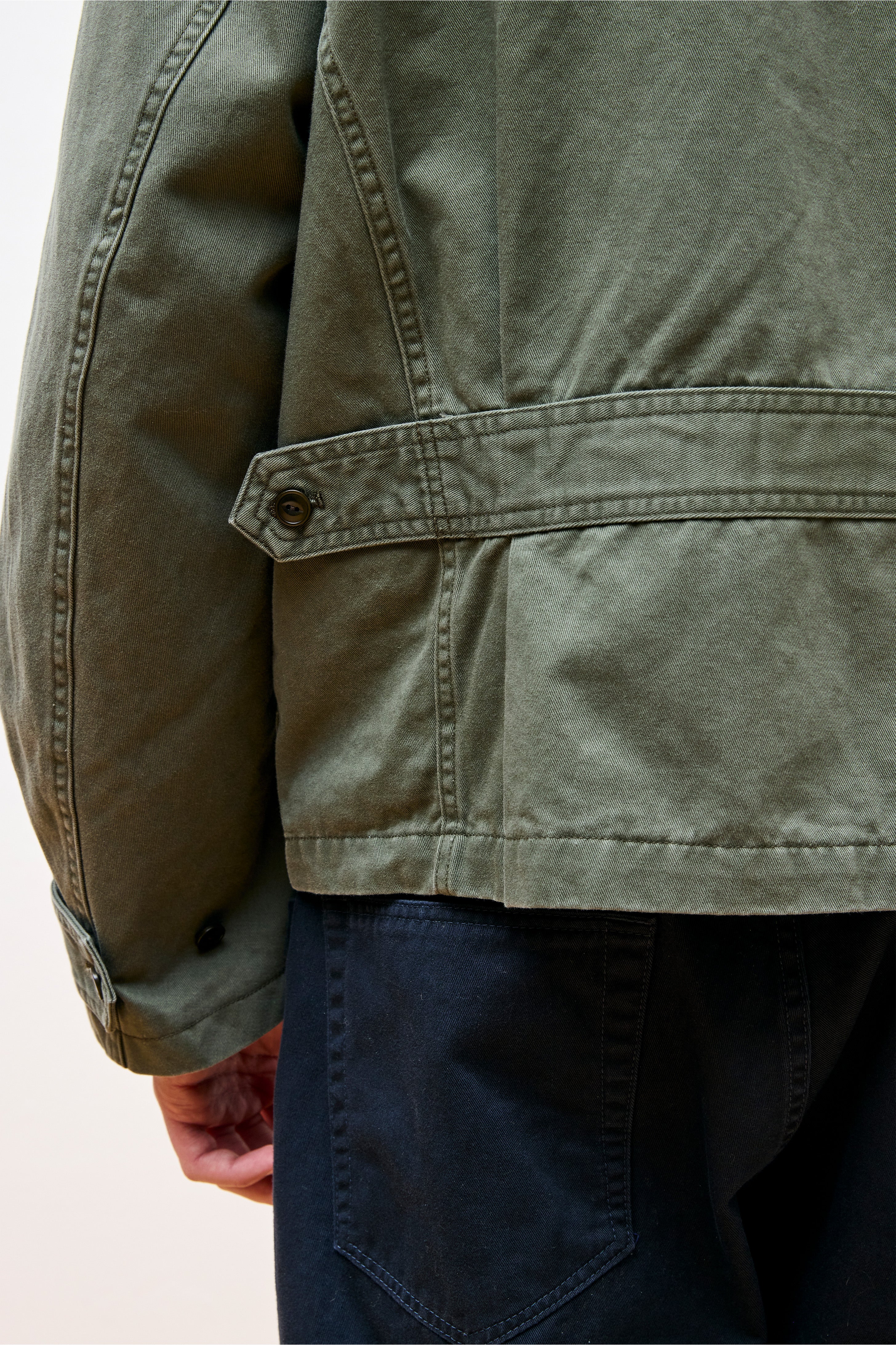 Soldier Short Jacket Cotton Twill Khaki