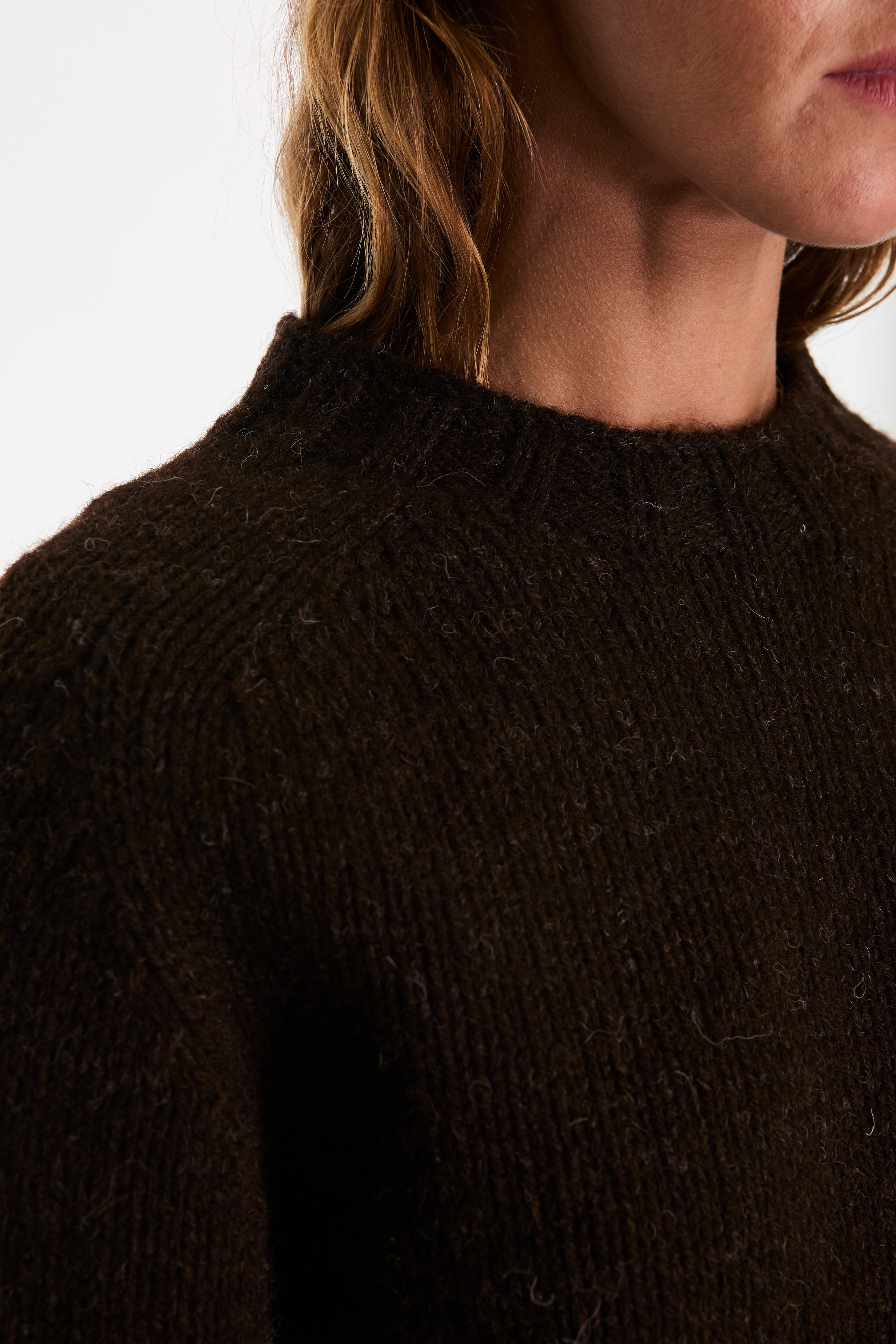 MHL Chunky Seamless Crew Neck Dark Brown