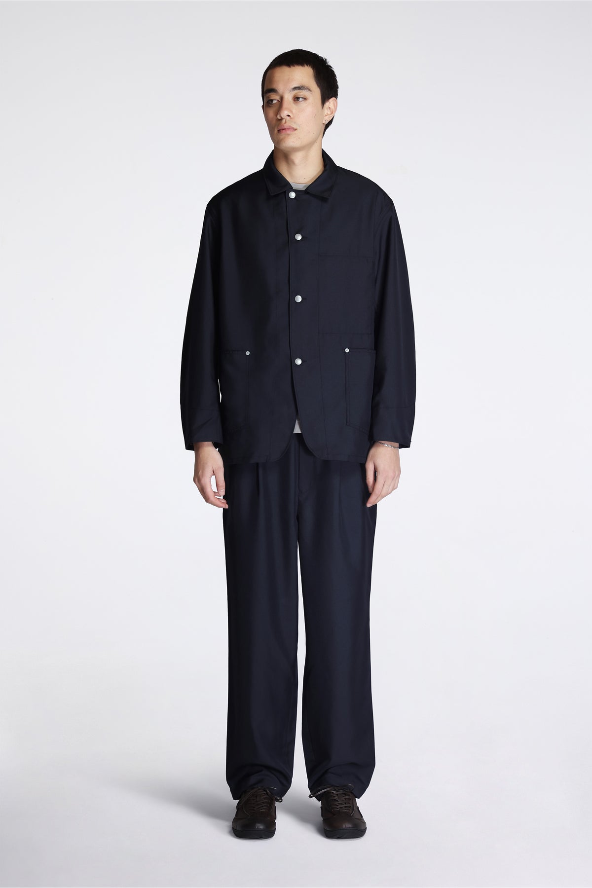 Polyester Twill Coverall Jacket Dark Navy