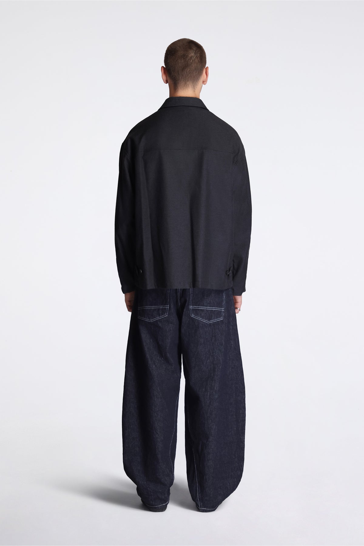 Cotton Wool Harrington Jacket Charcoal