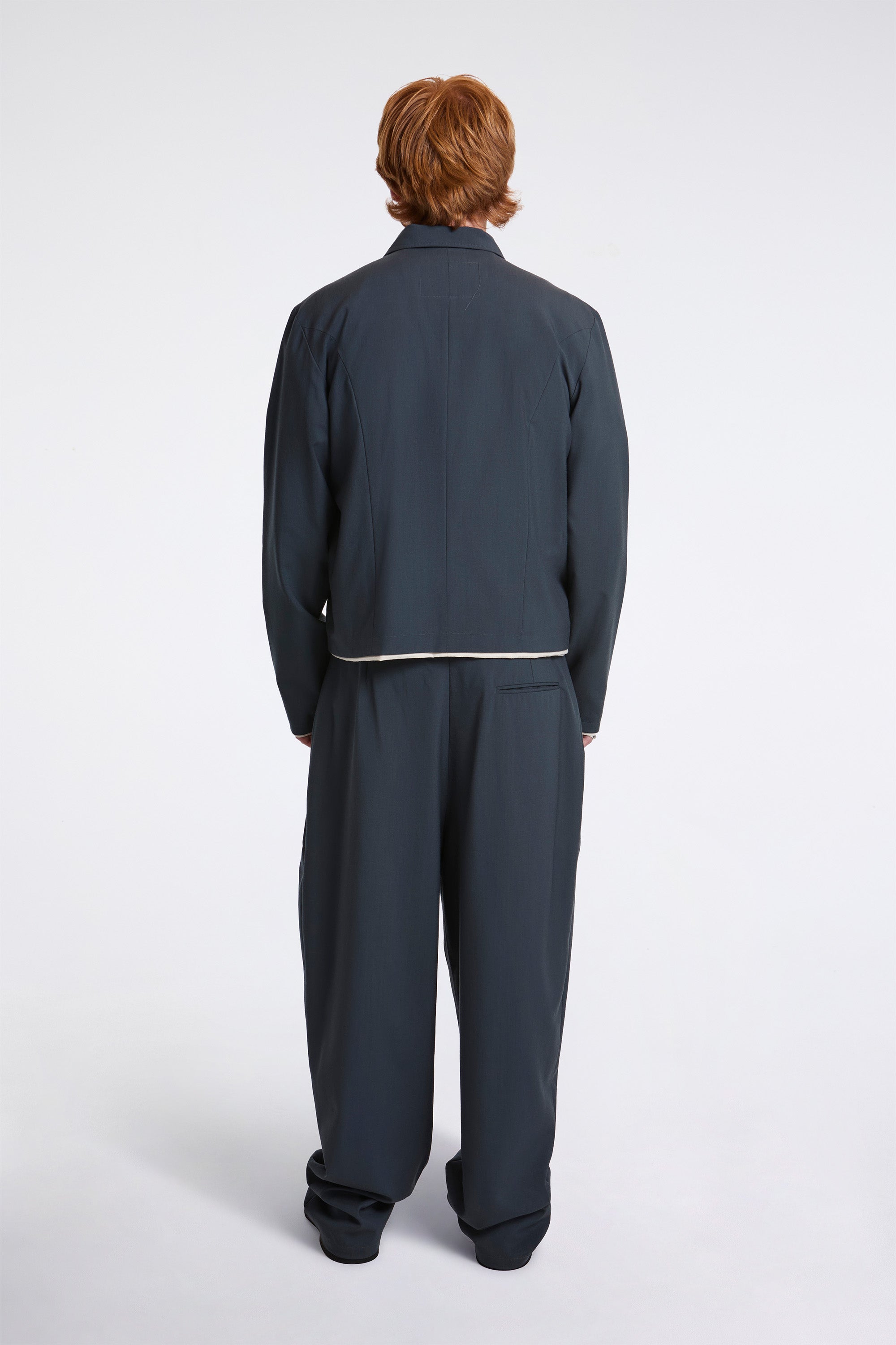 Fitted Zip Jacket Petrol