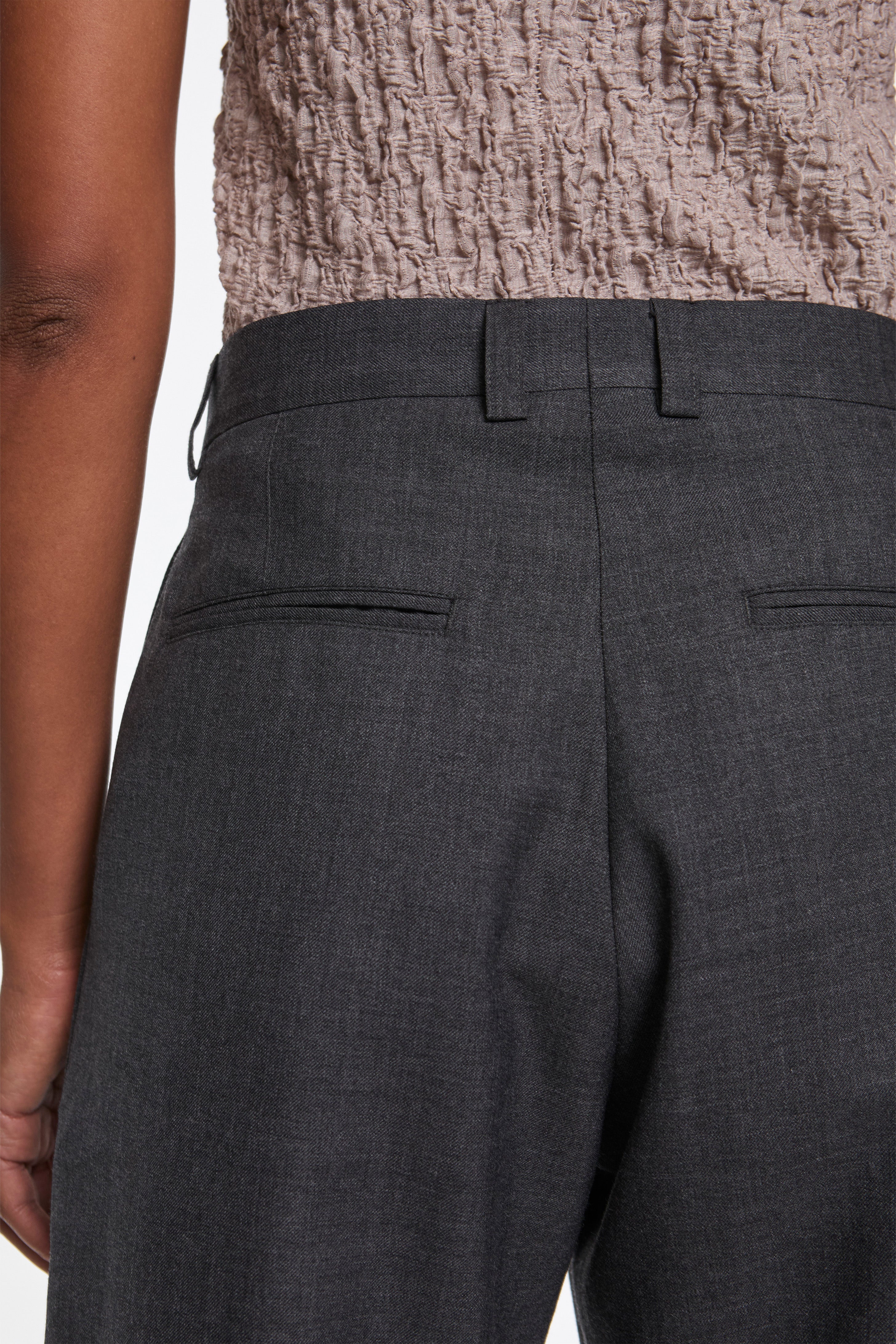 Double Pleated Trouser Slate