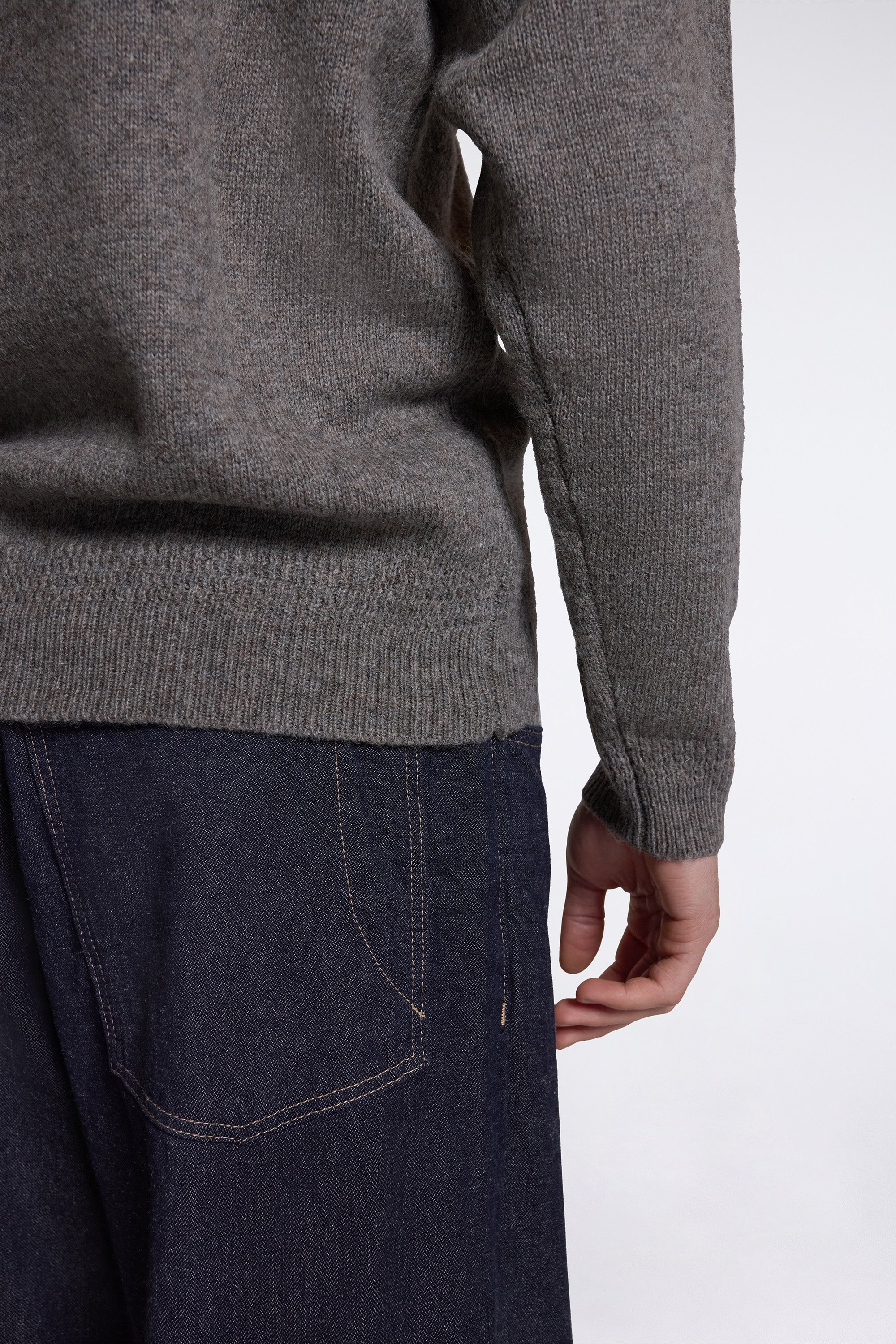Shetland Wool Crew Stone Heather
