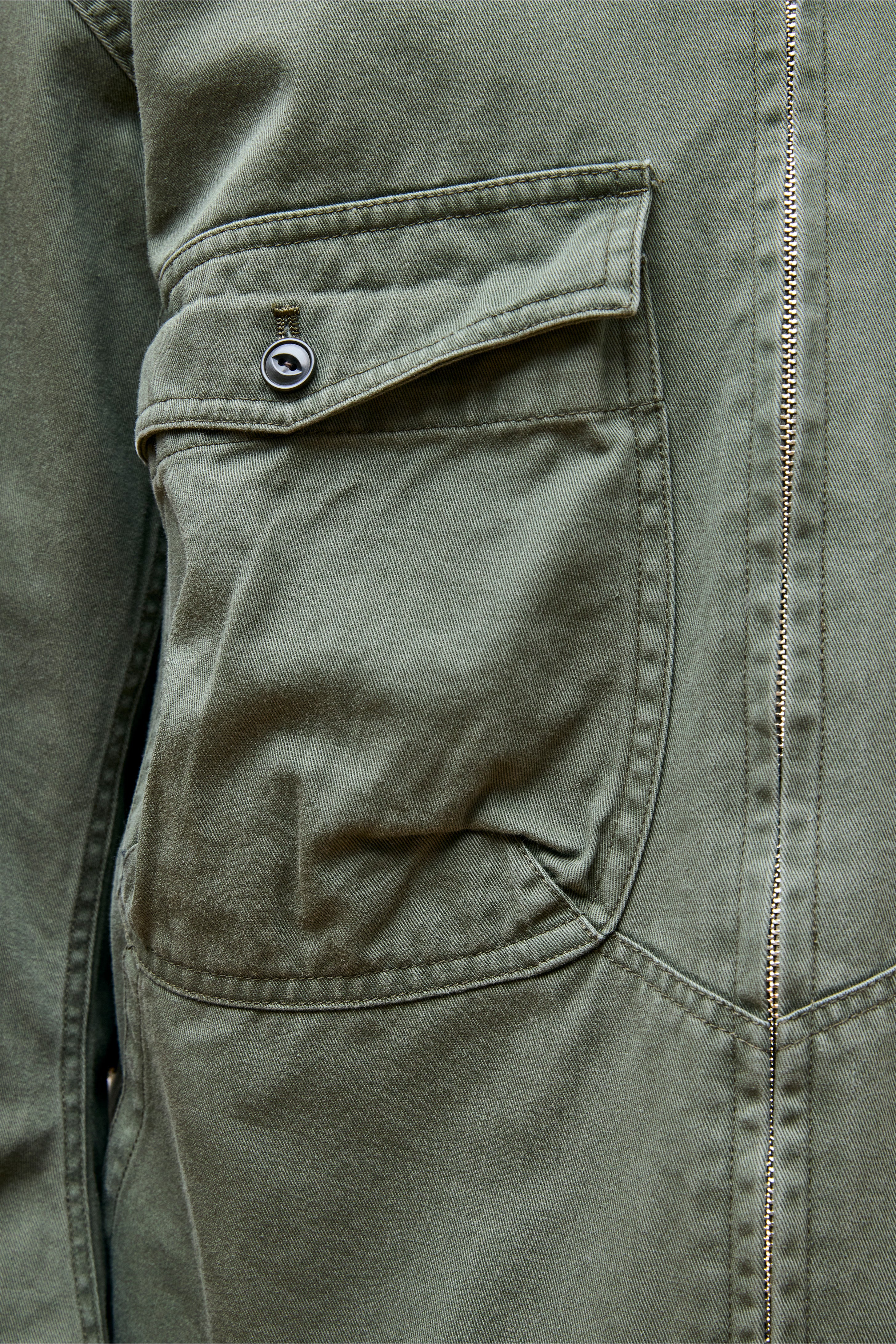 Soldier Short Jacket Cotton Twill Khaki