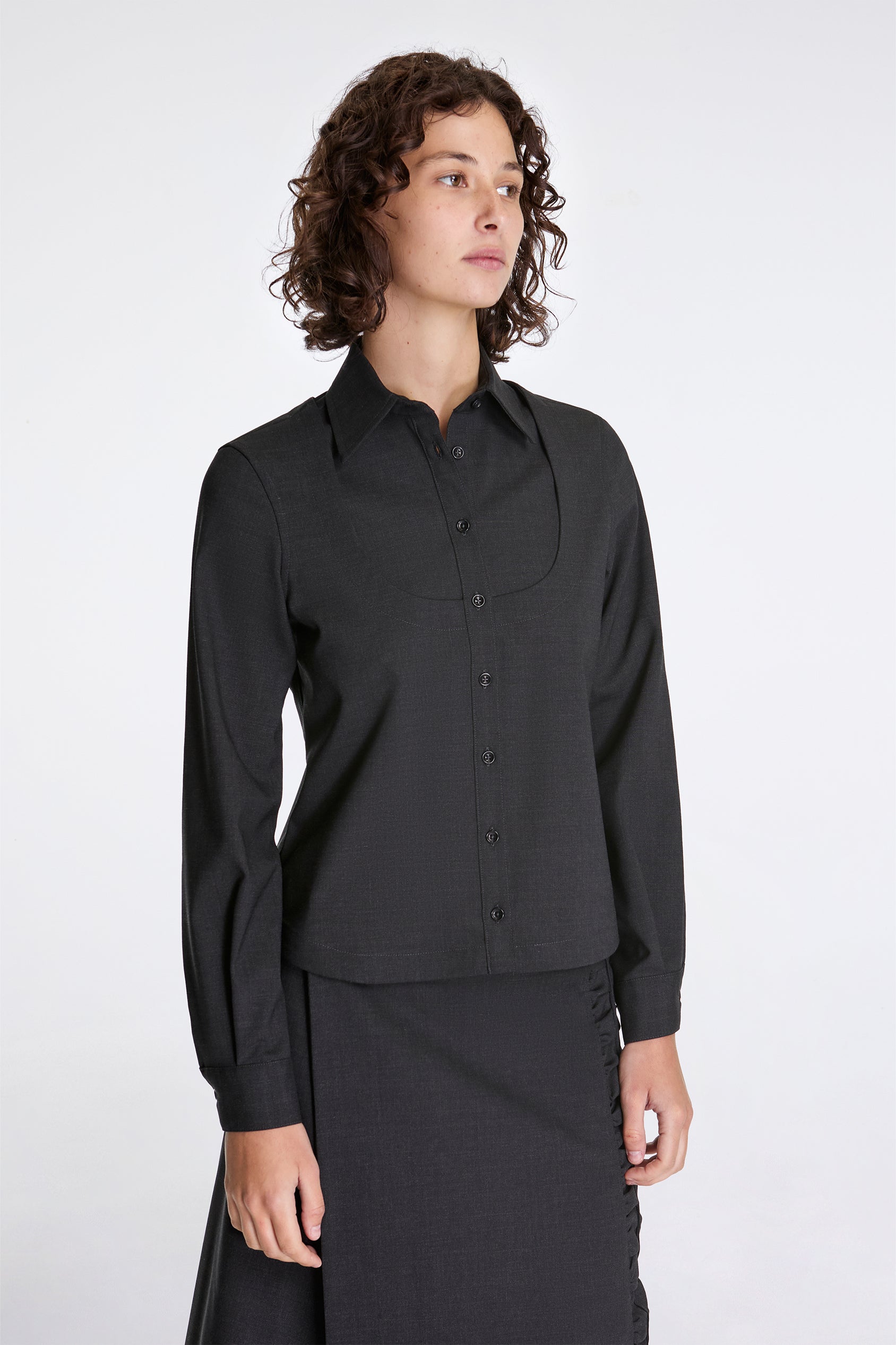 Sakura Shirt Charcoal