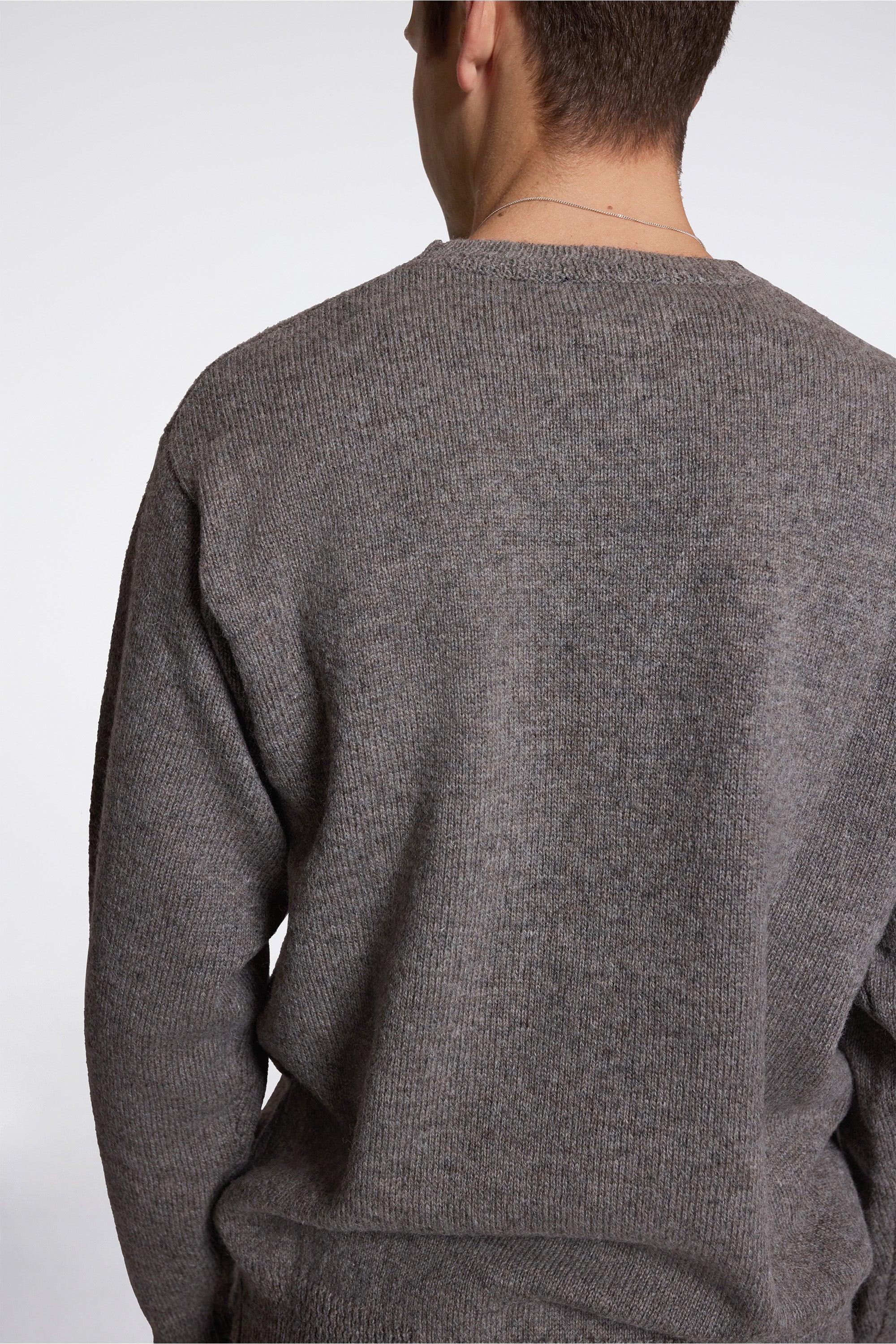 Shetland Wool Crew Stone Heather