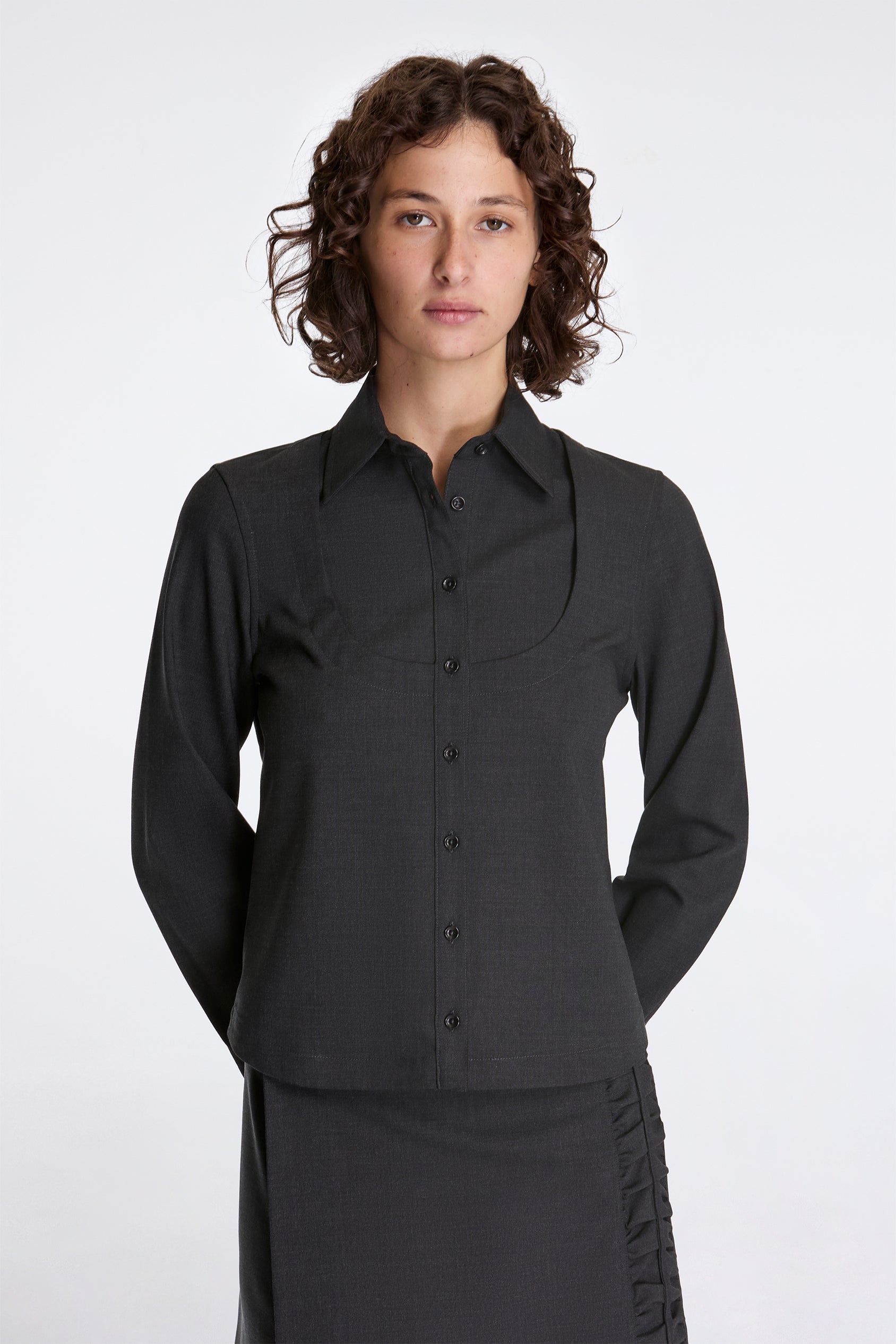 Sakura Shirt Charcoal