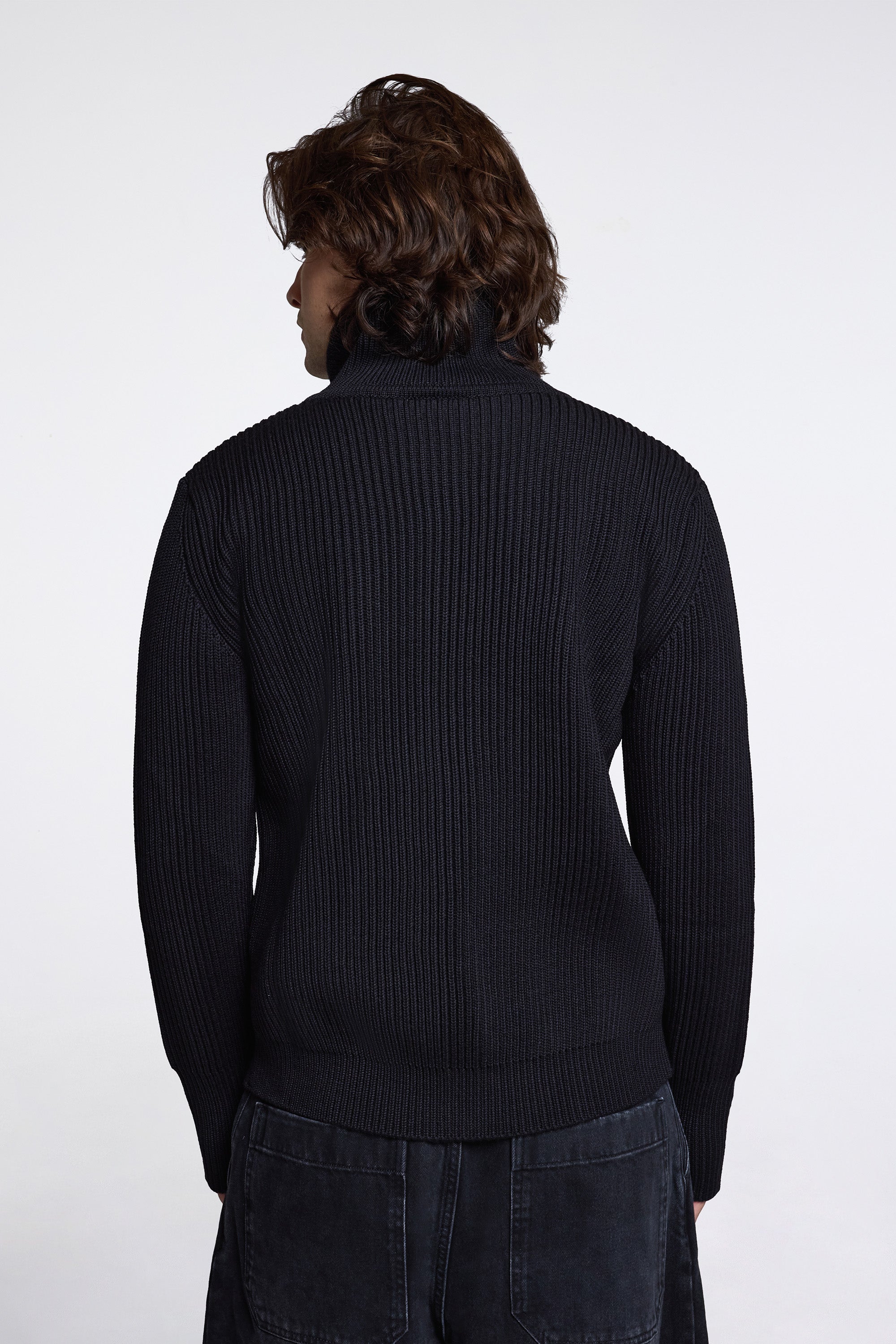 Navy Full-Zip Black
